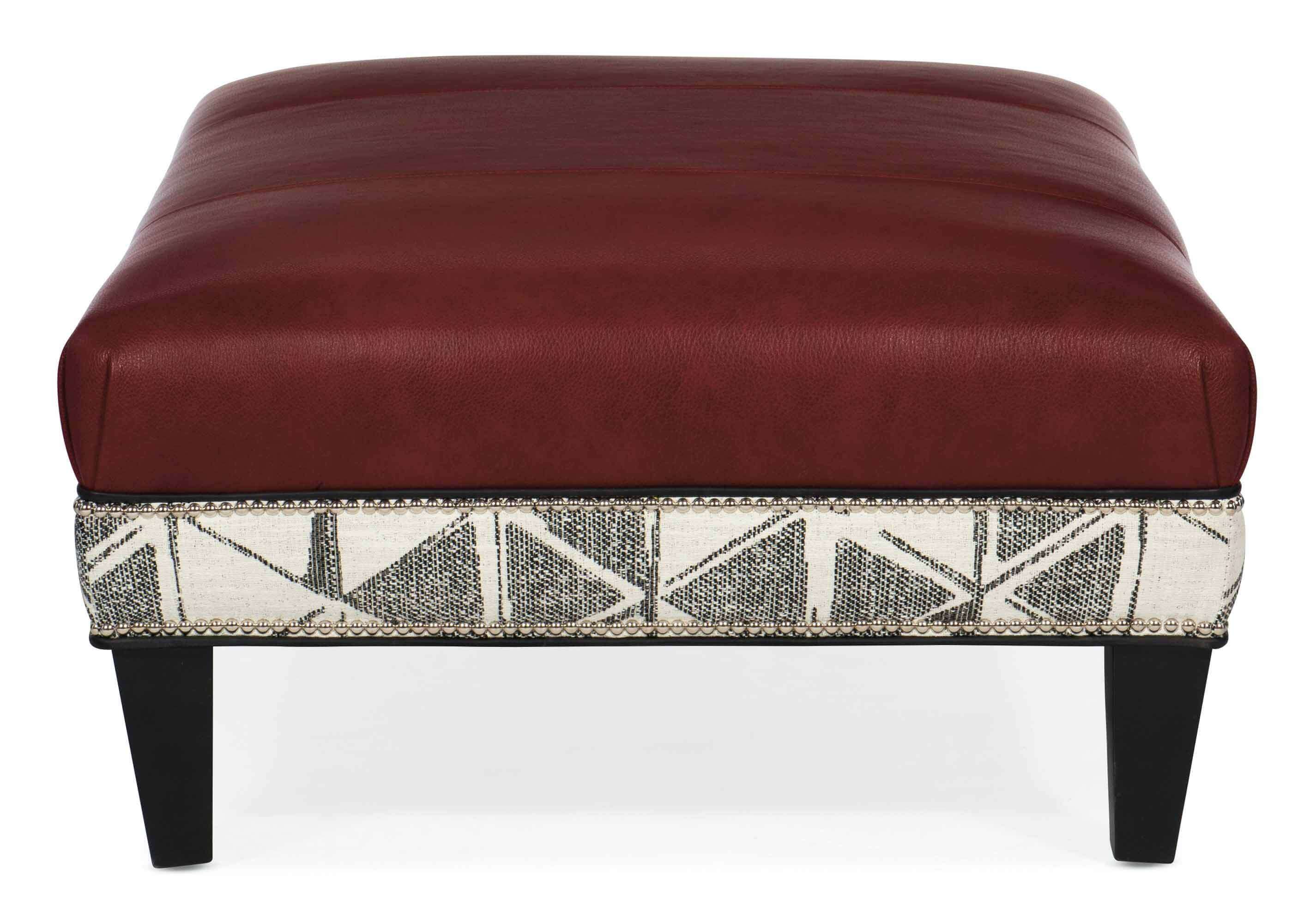 Kourtney Leather Cocktail Ottoman - Image 11