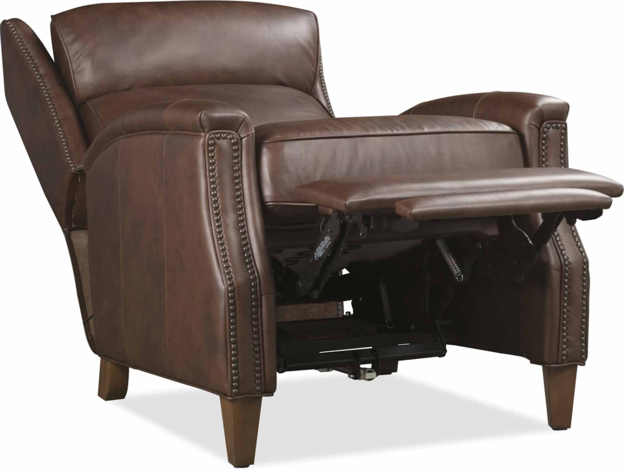Lansing Leather Power Recliner With Articulating Headrest In Brown - Image 6