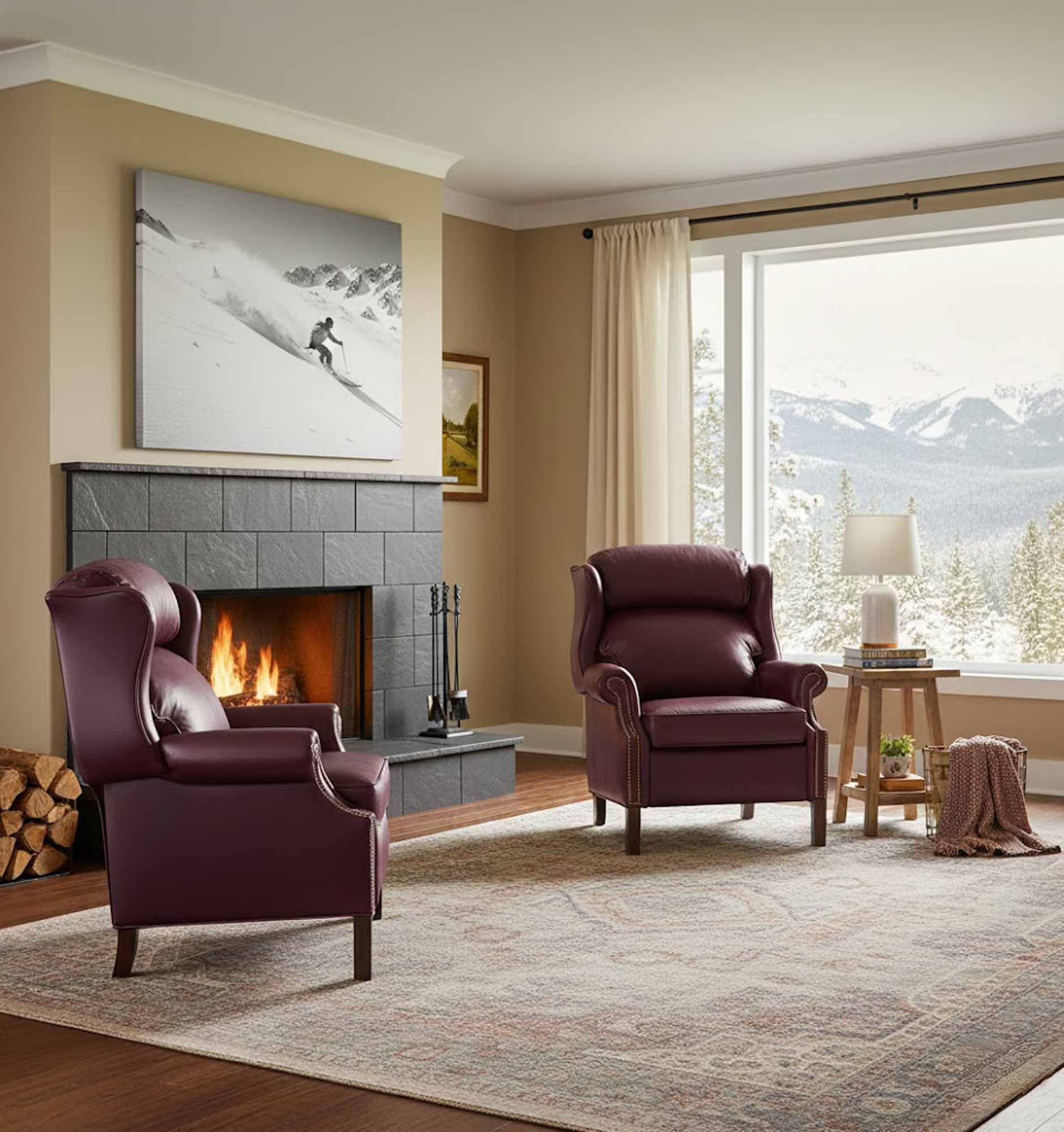 Leather Recliner With Chippendale Legs - Image 13