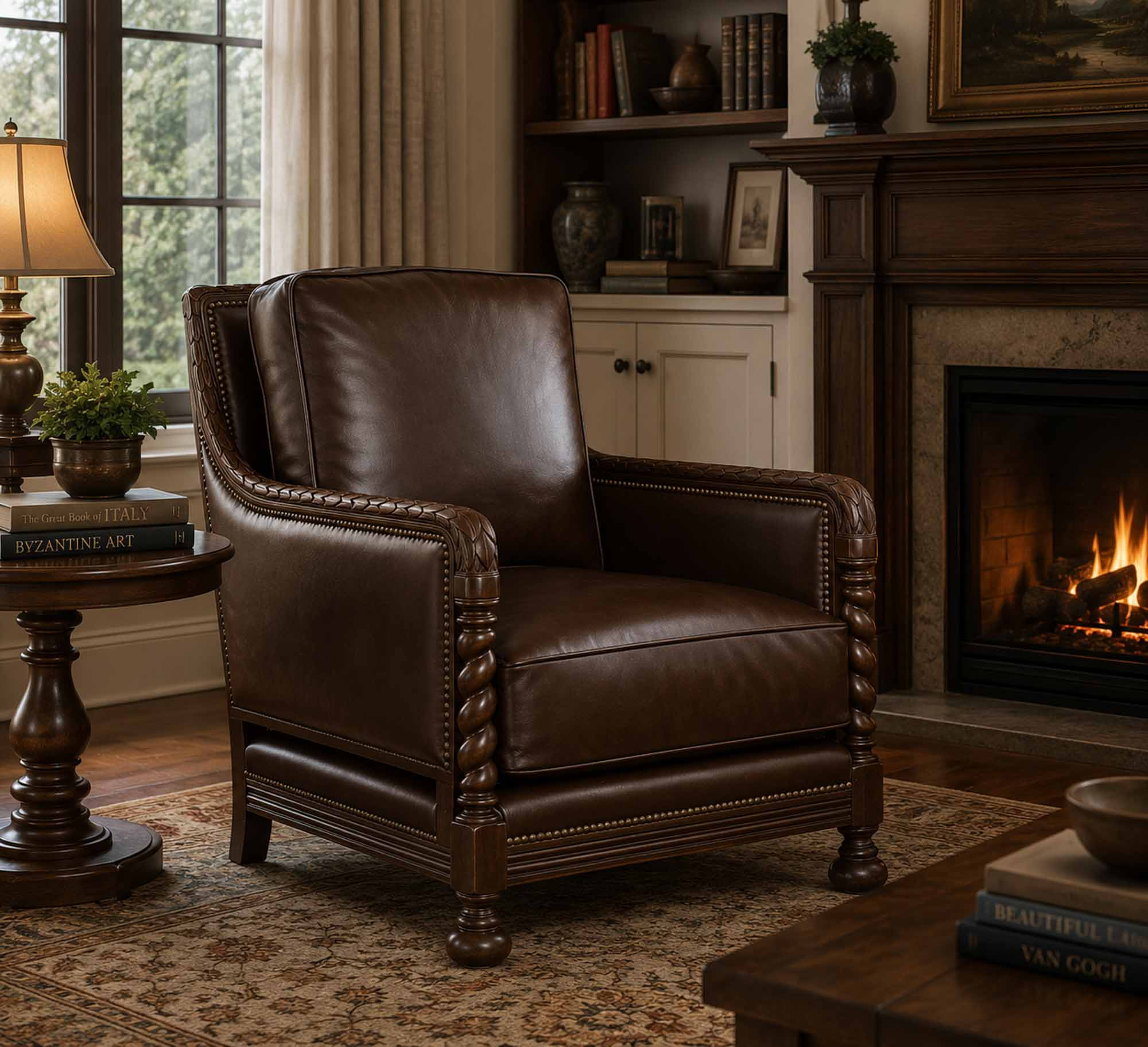 Leyburn Leather Chair - Image 2
