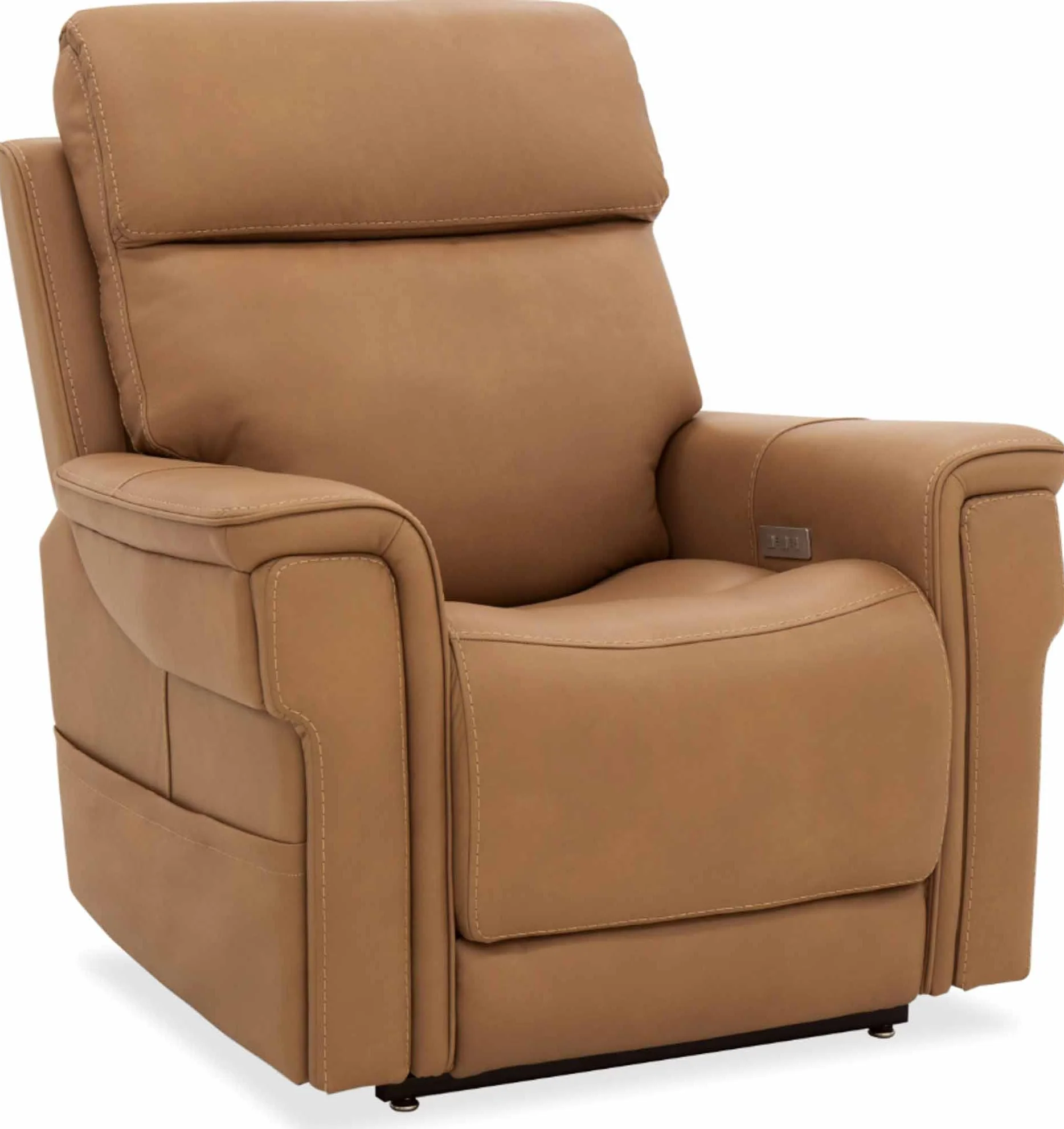 Lunar Leather Zero Gravity Power Recliner With Articulating Headrest And Lumbar In Brown