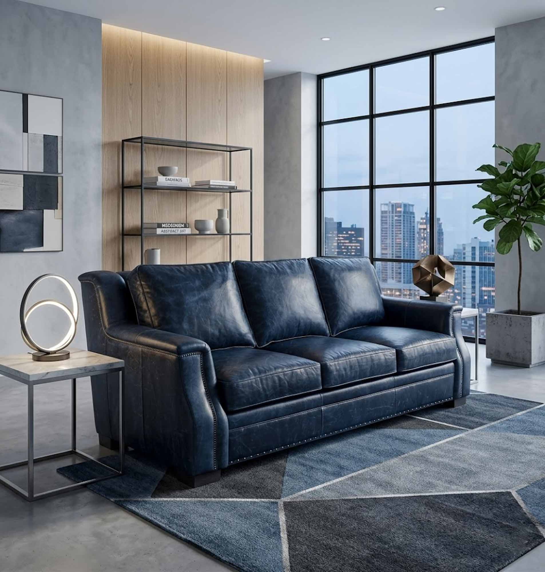 Mario Leather Sofa - Image 2