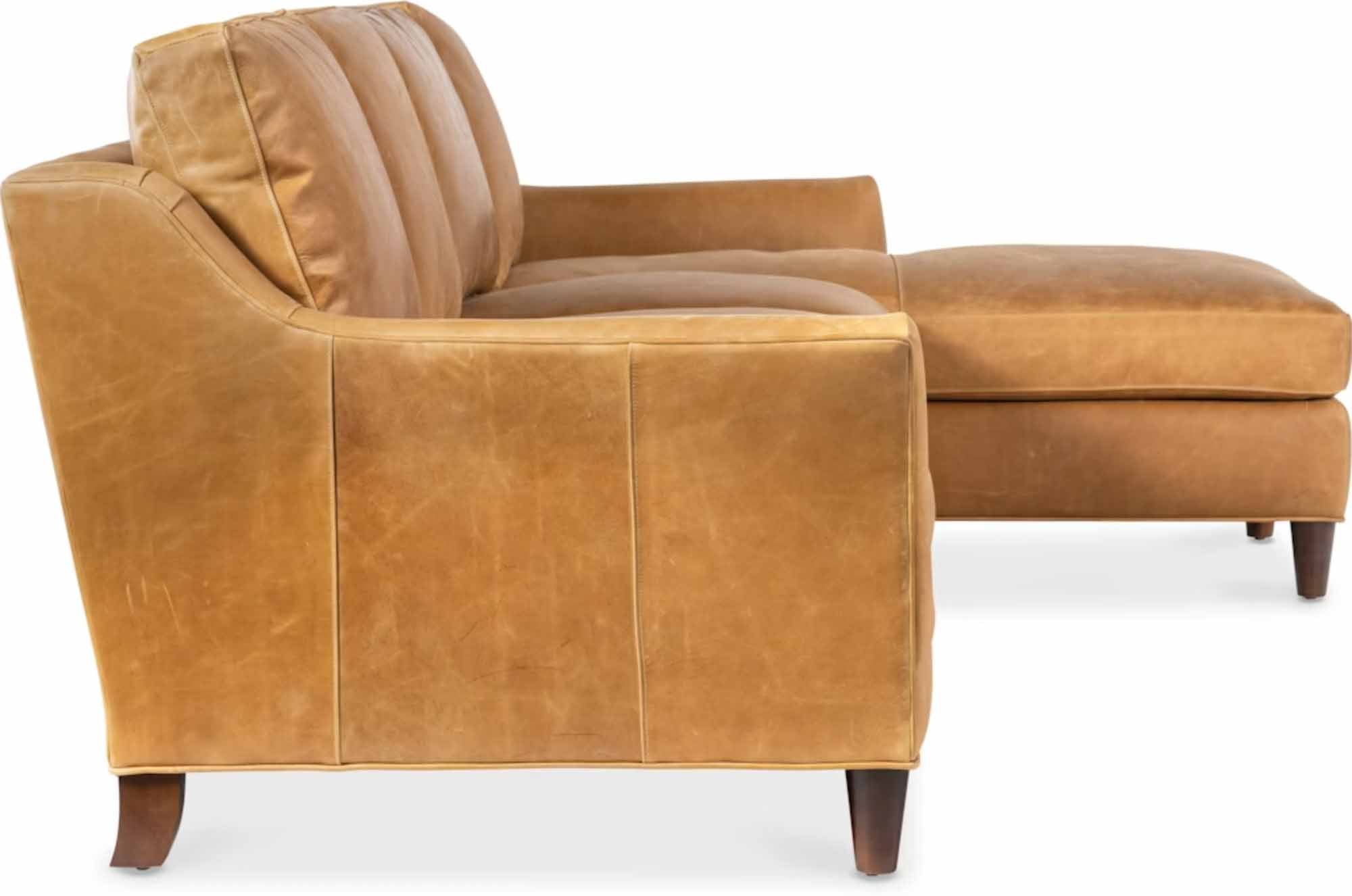 Marleigh Leather Sofa With Chaise - Image 3