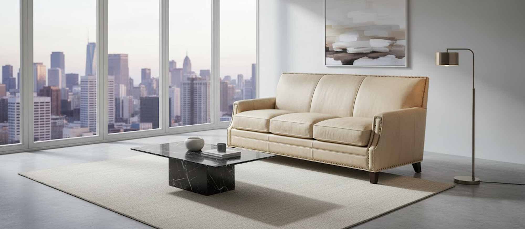 Mills Leather Loveseat - Image 4