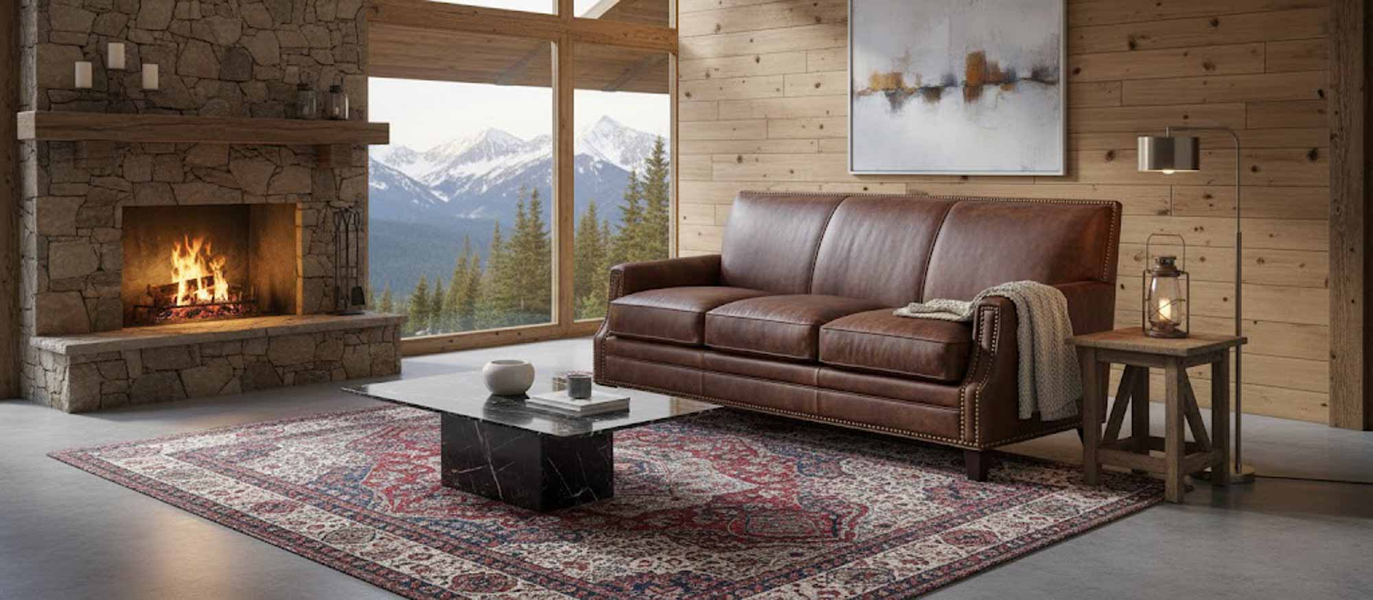 Mills Leather Loveseat - Image 5