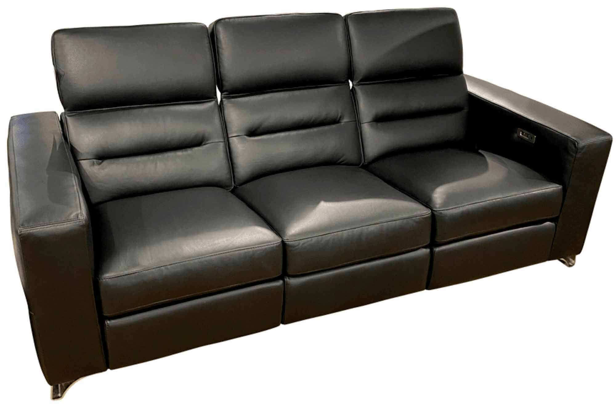 Moderno Leather Power Reclining Sofa With Articulating Headrest