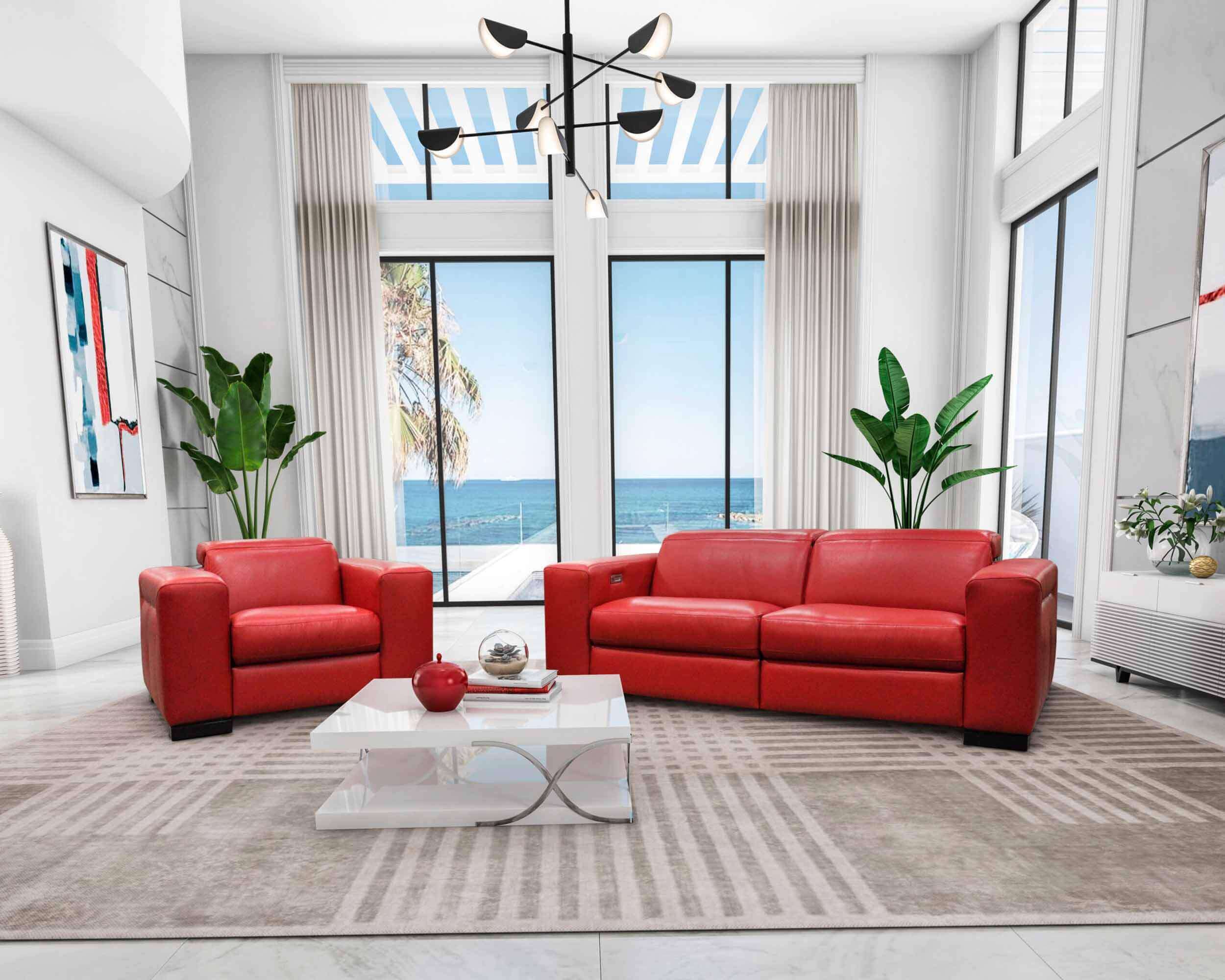 Murano Leather Power Reclining Sofa With Articulating Headrest - Image 4