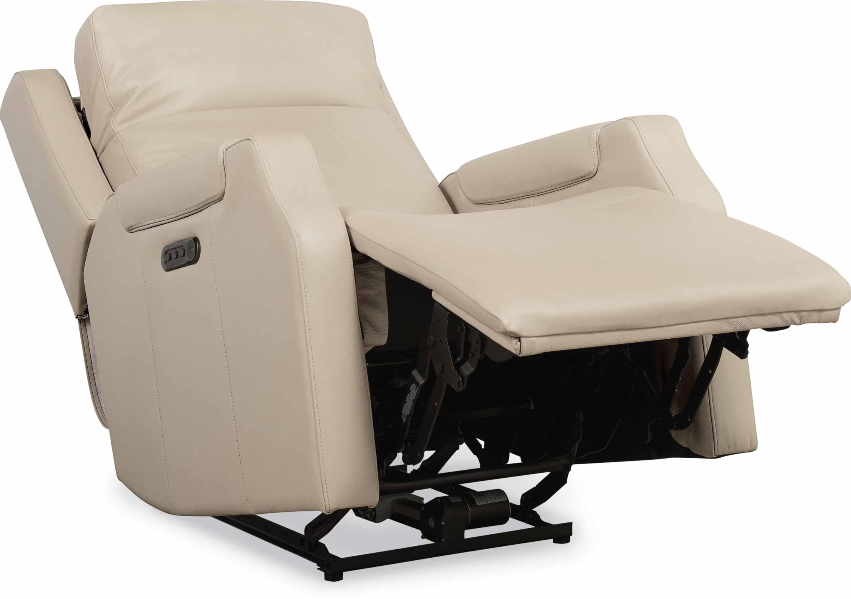 Nelly Zero Gravity Leather Power Reclining Sofa With Articulating Headrest and Lumbar In Beige - Image 7