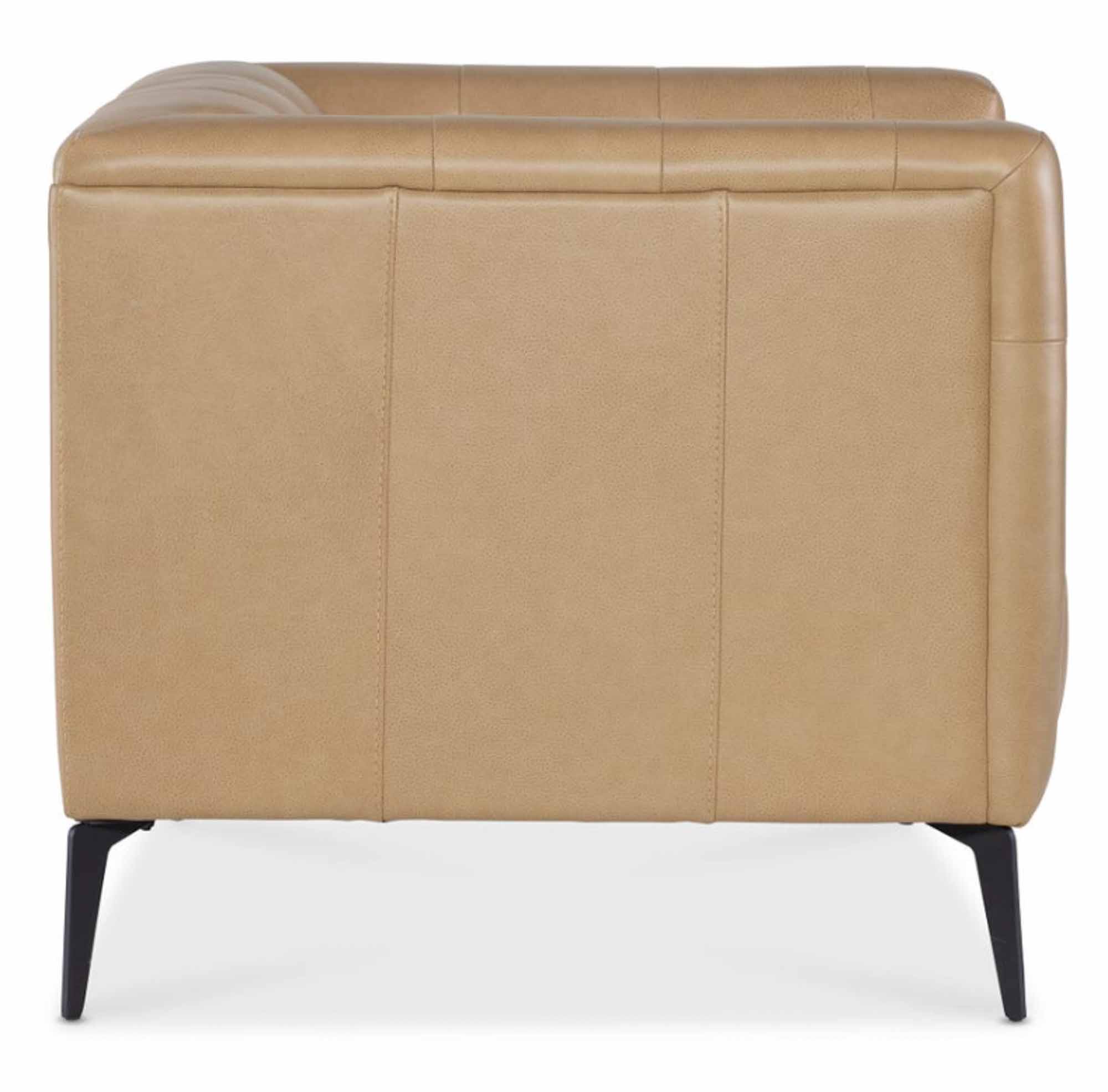 Nicolla Leather Chair In Light Brown - Image 4