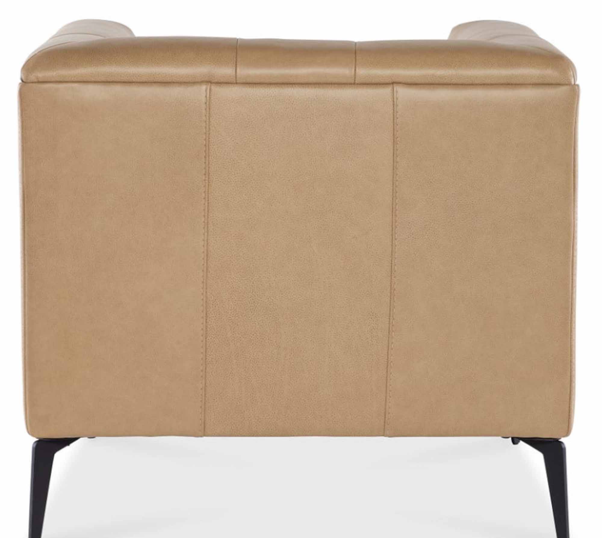 Nicolla Leather Chair In Light Brown - Image 5