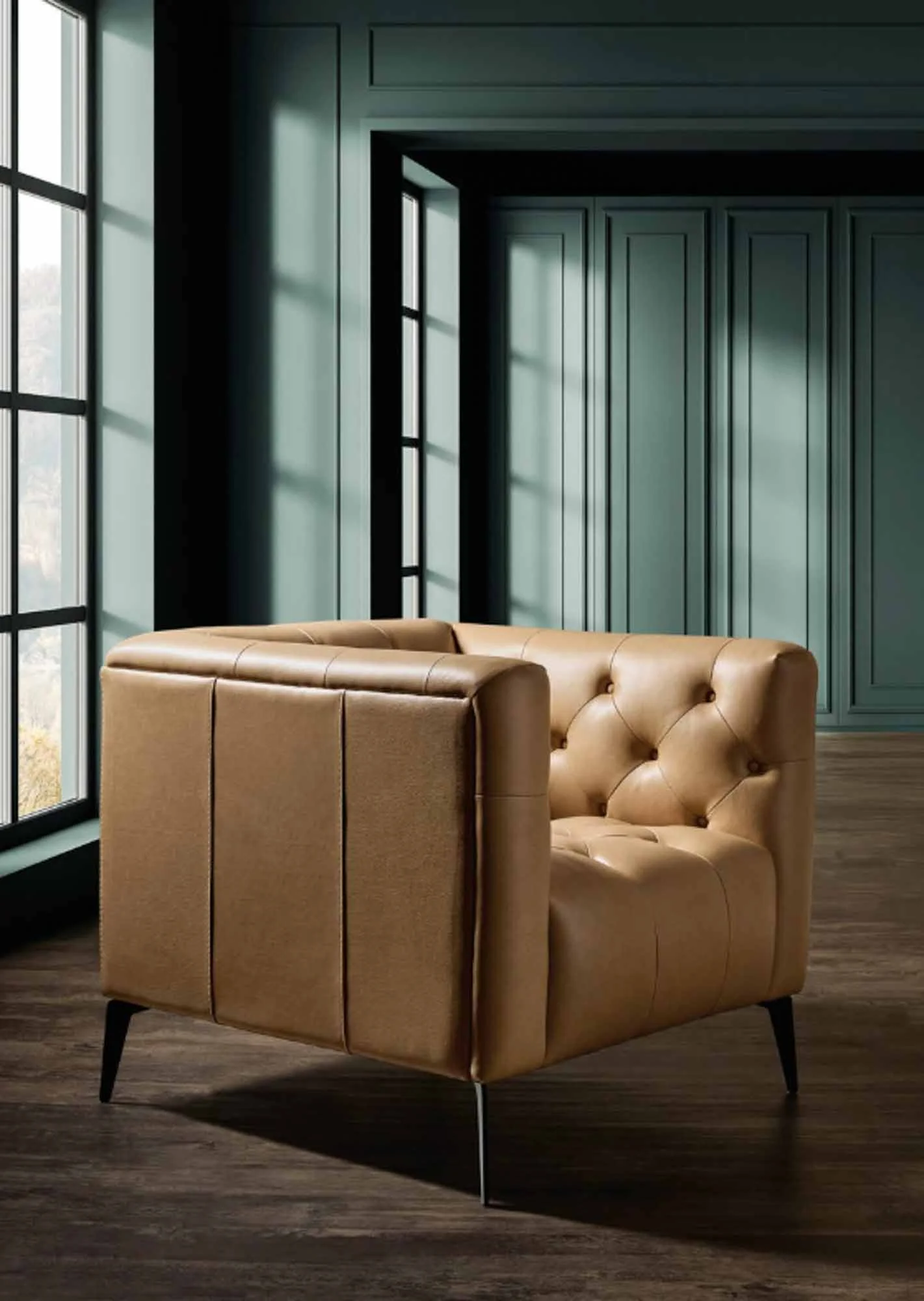 Nicolla Leather Chair In Light Brown - Image 6
