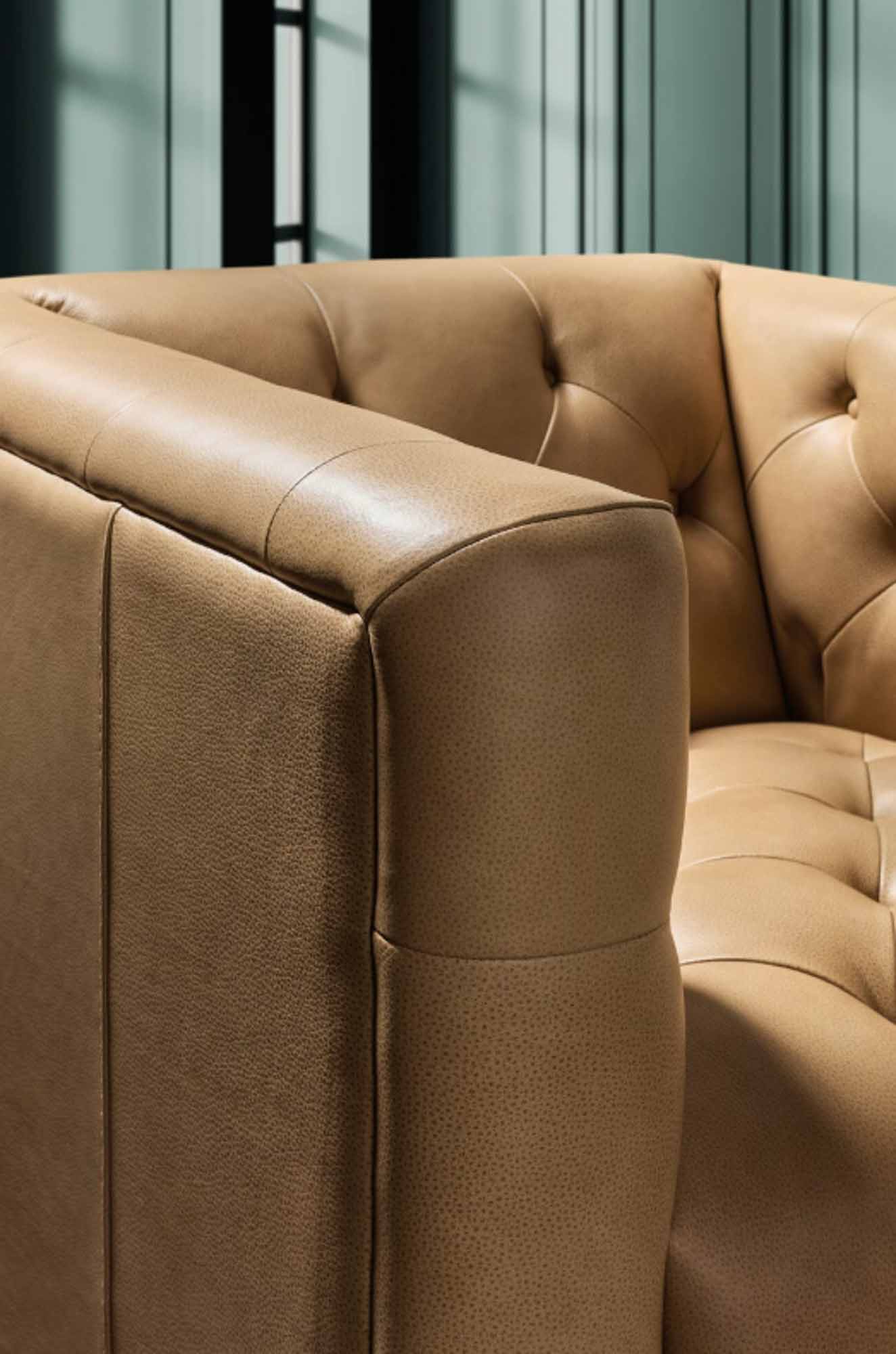 Nicolla Leather Chair In Light Brown - Image 7