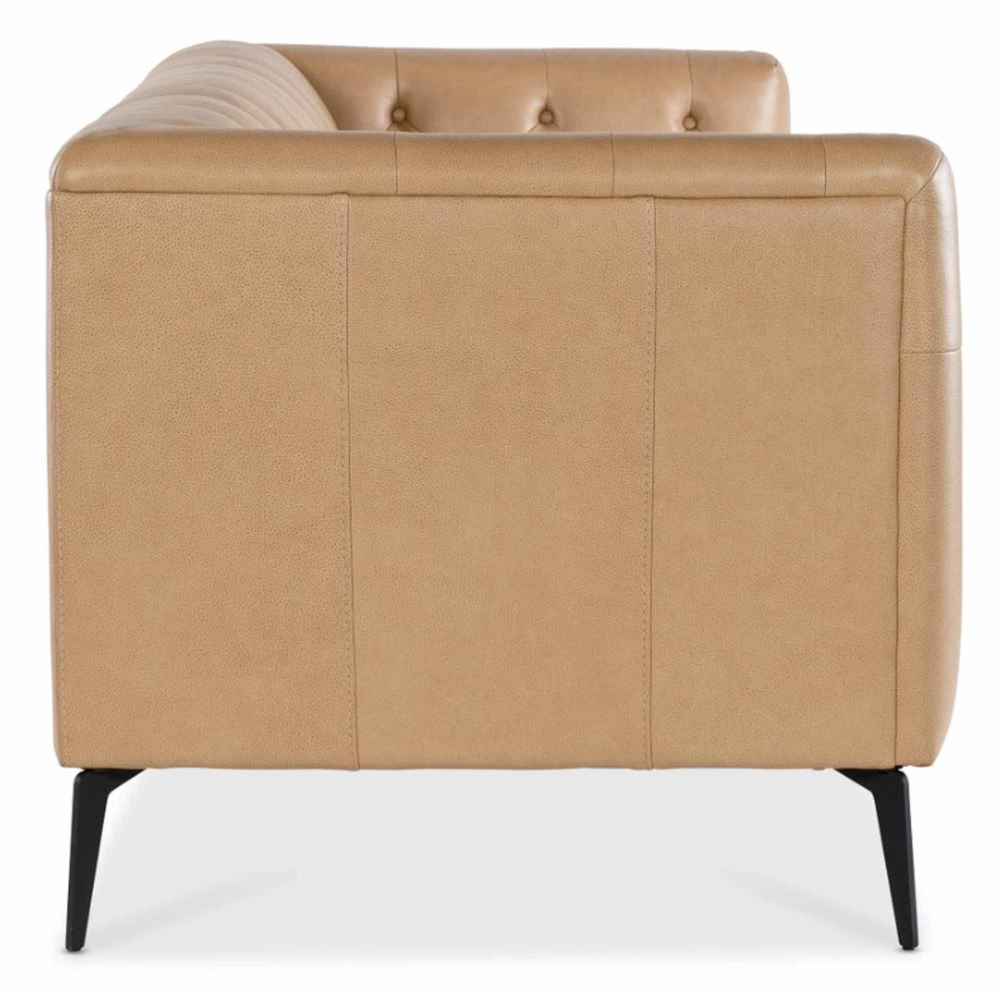 Nicolla Leather Sofa Light Brown - Image 4