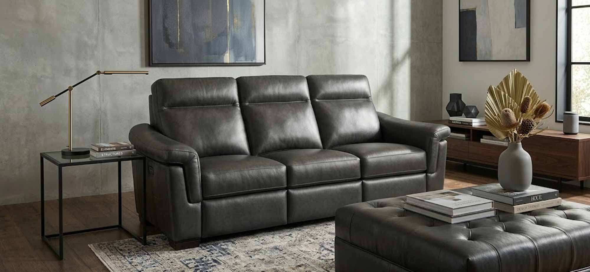 Nolan Leather Power Reclining Sofa With Articulating Headrest - Image 7