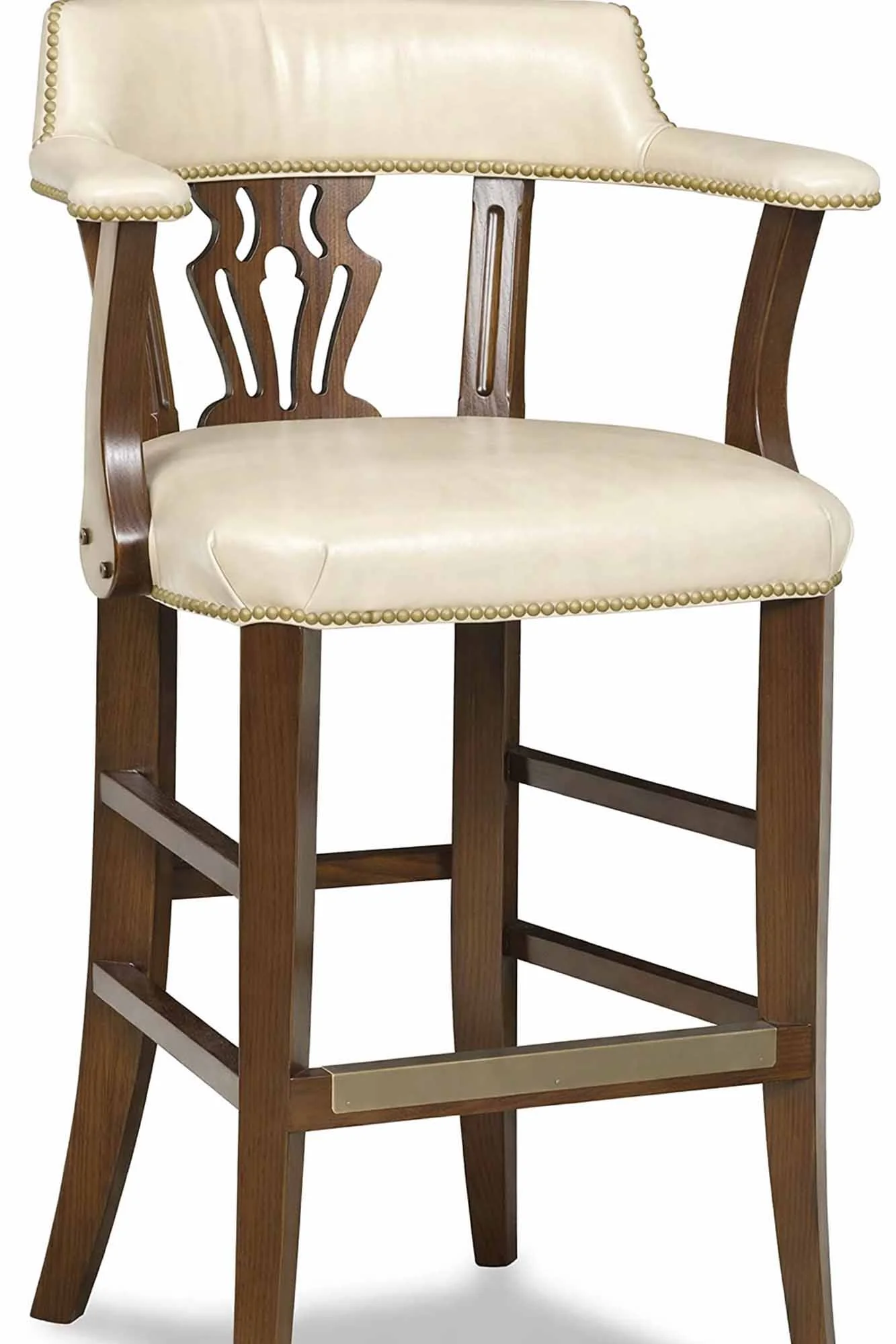 Powell Leather Bar Stool - Image 2