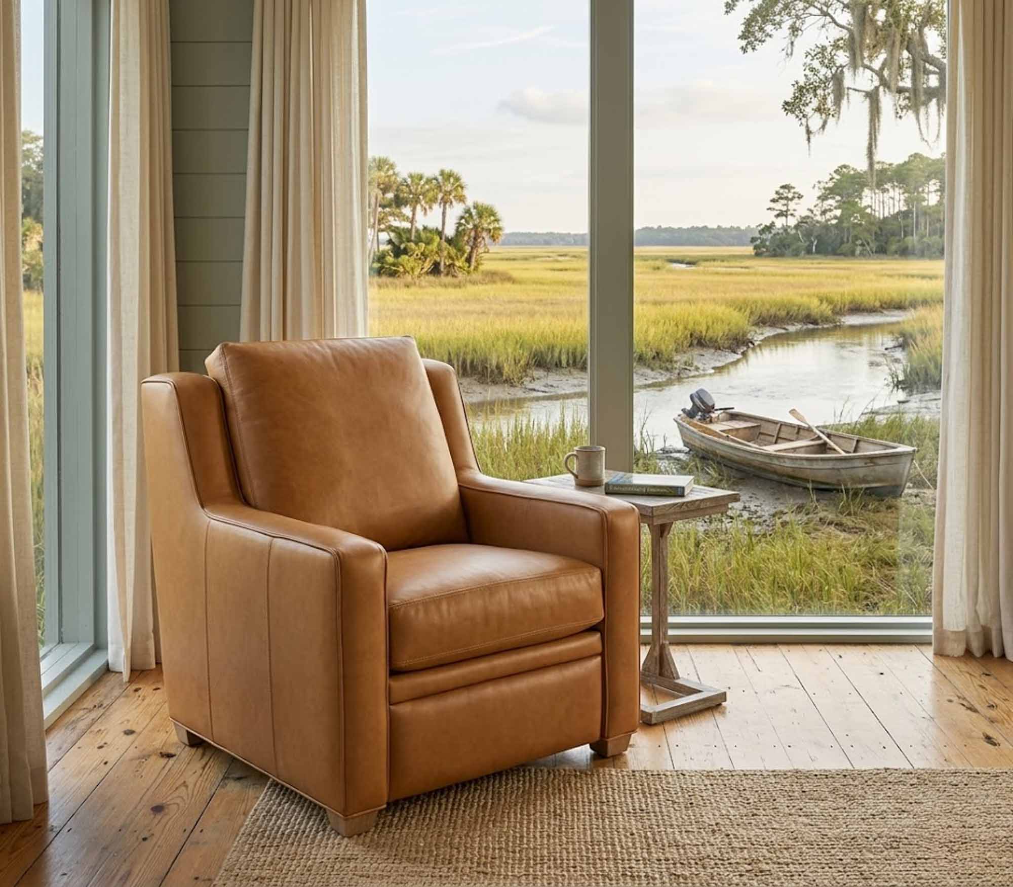 Raymond Leather Power Recliner With Articulating Headrest - Image 5