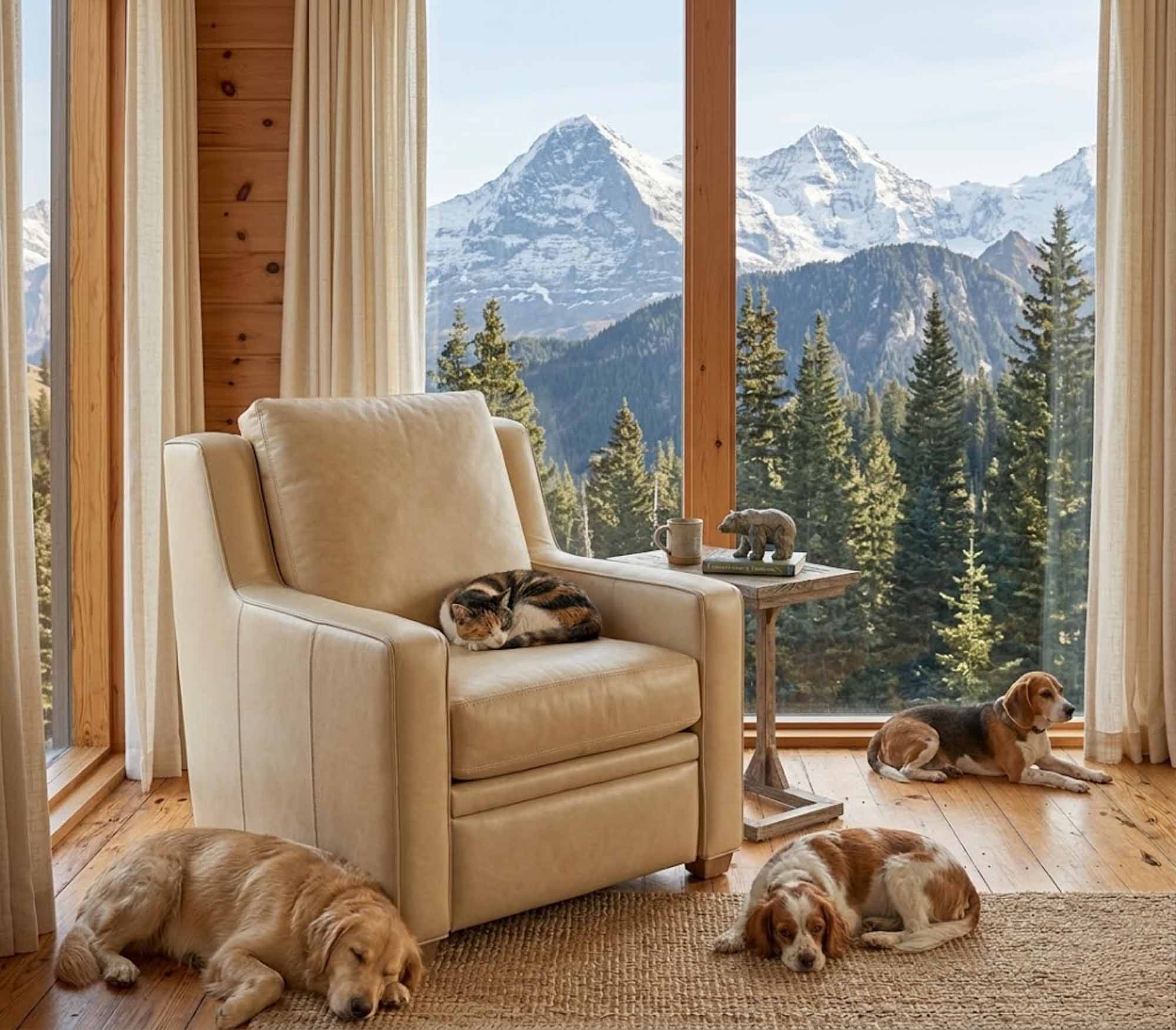 Raymond Leather Power Recliner With Articulating Headrest - Image 6