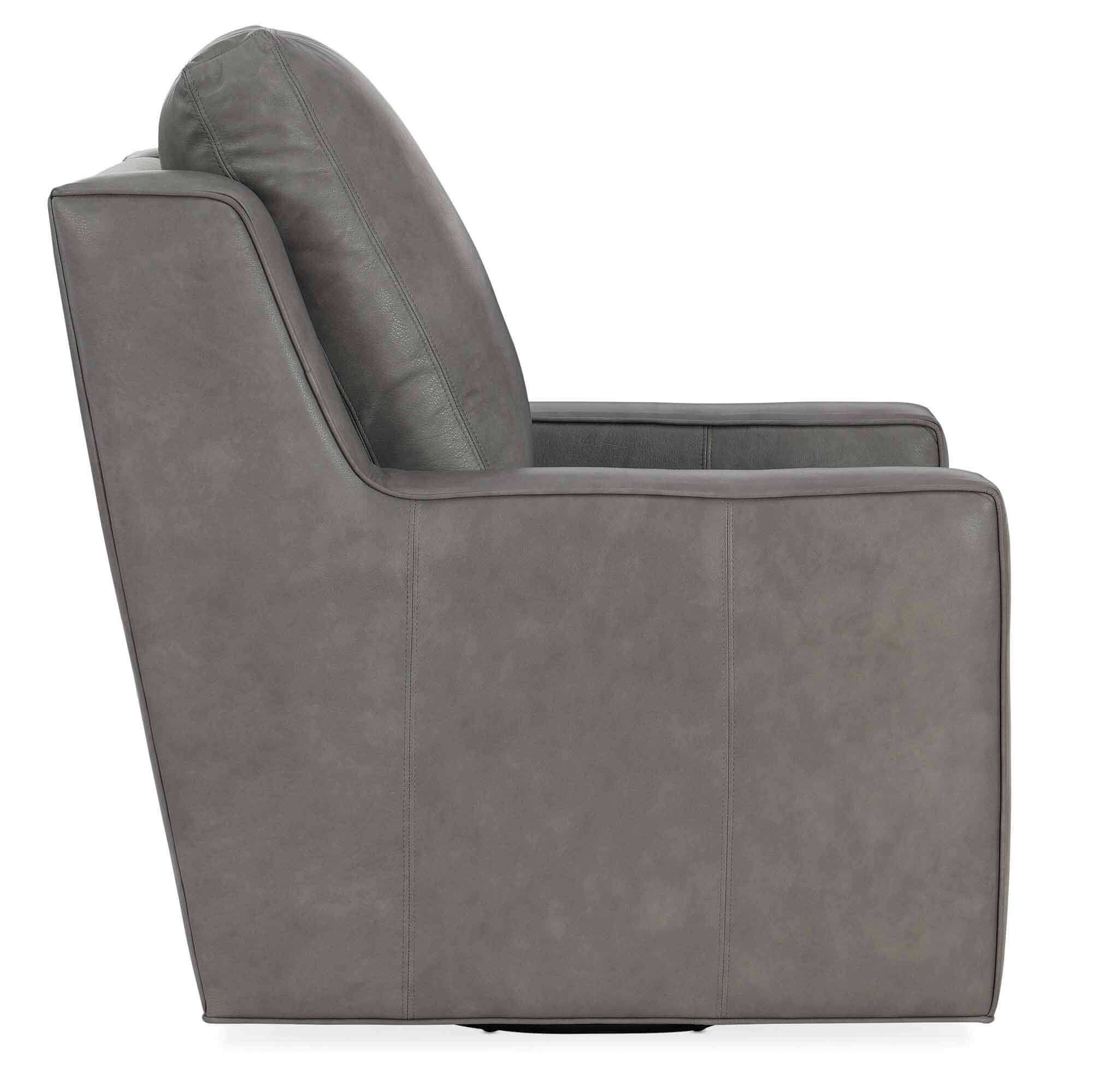 Raymond Leather Swivel Chair - Image 2