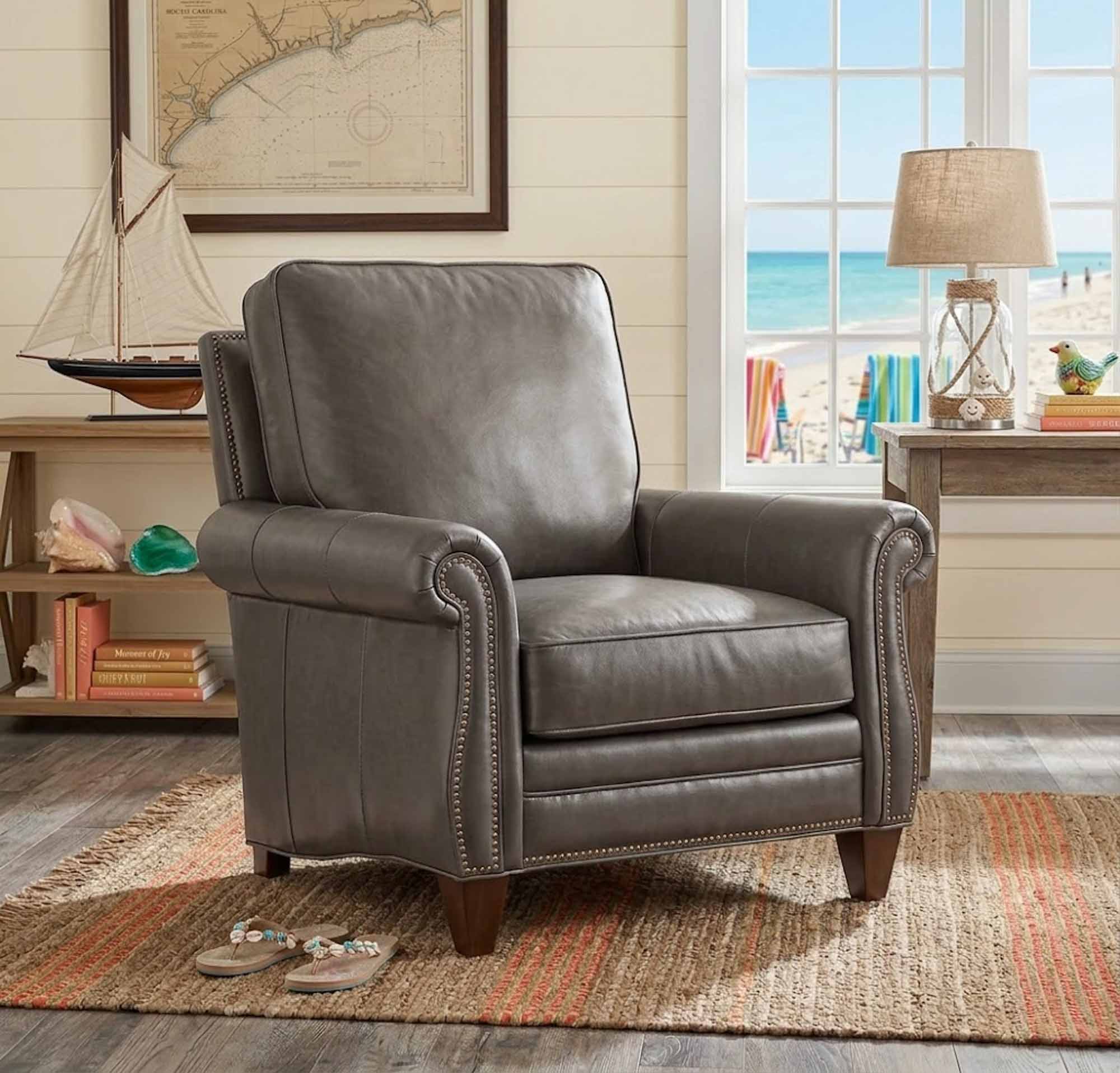 Reddish Leather Chair - Image 10
