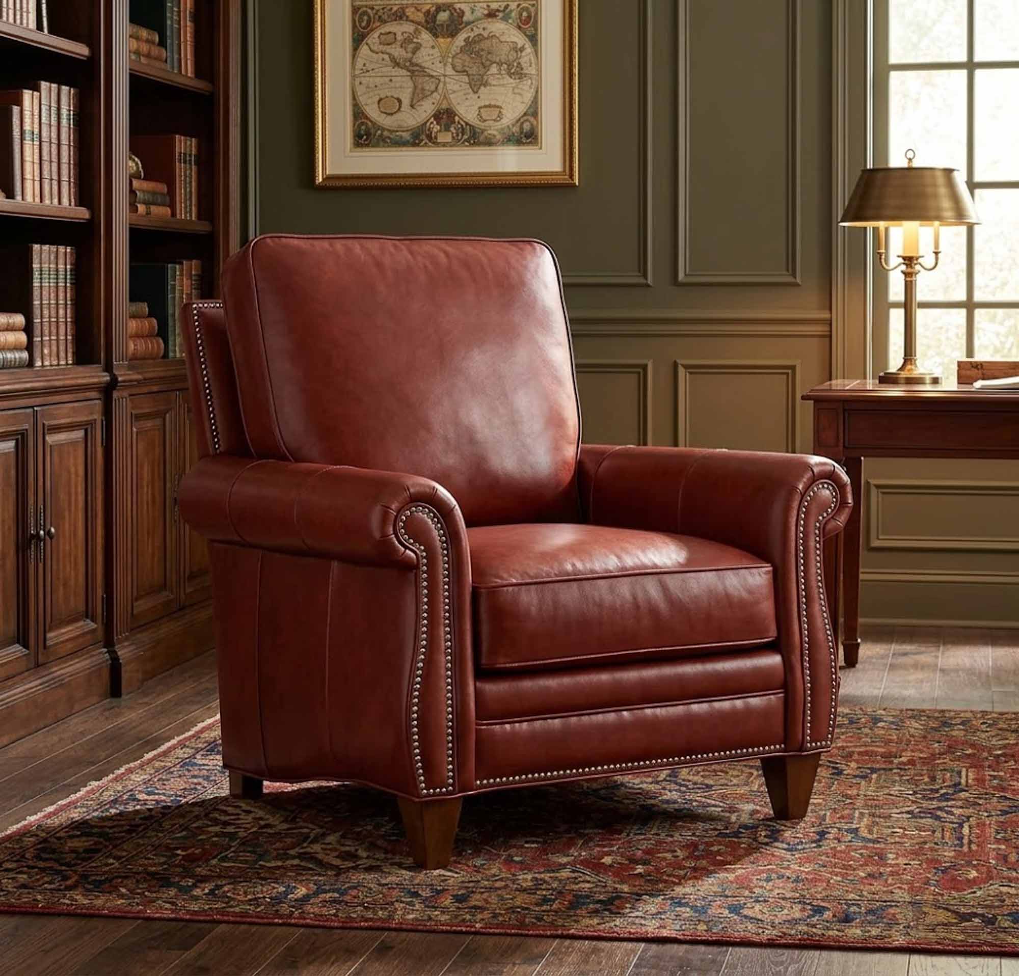 Reddish Leather Chair - Image 8