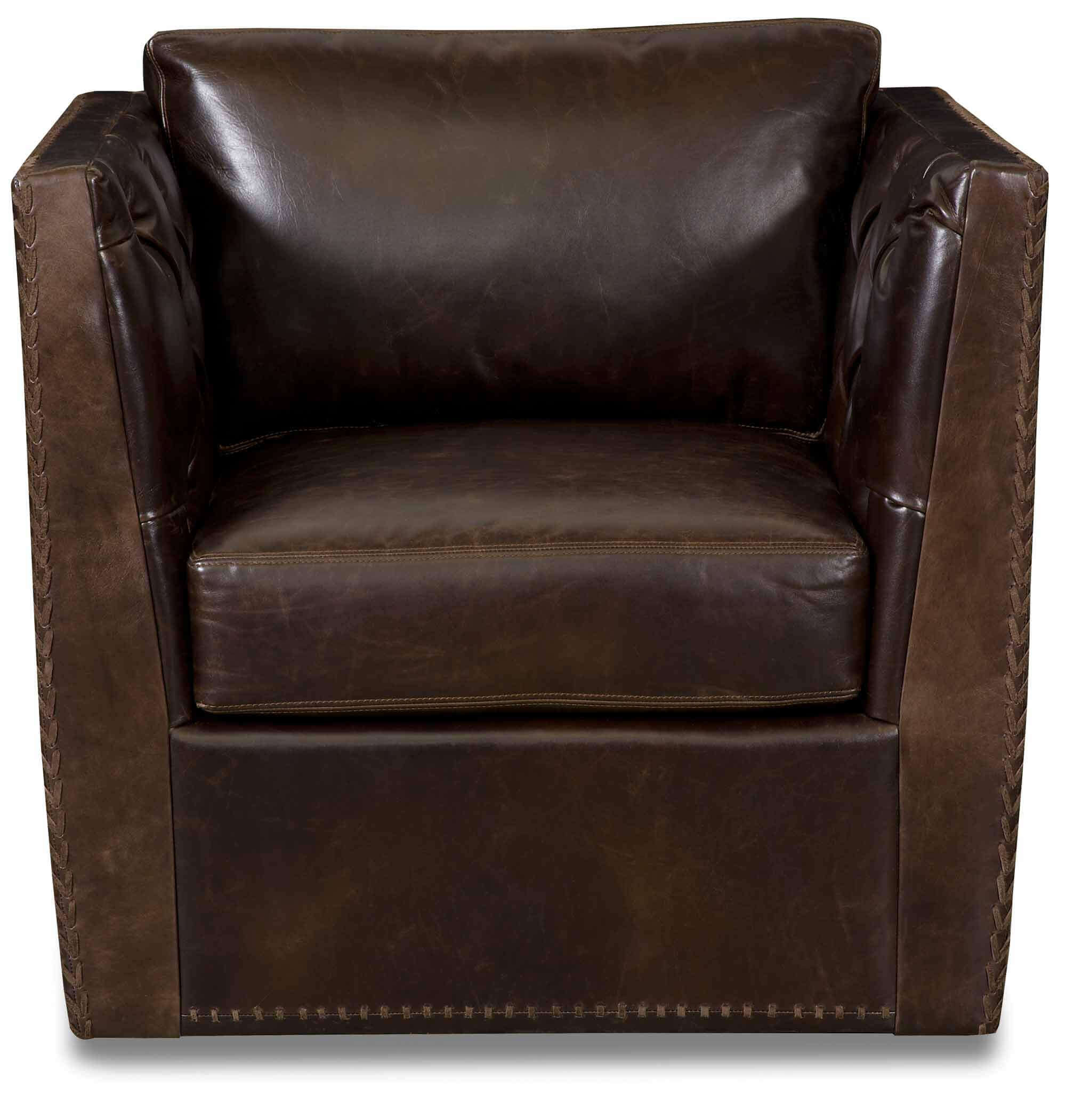 Remy Leather Swivel Chair - Image 2