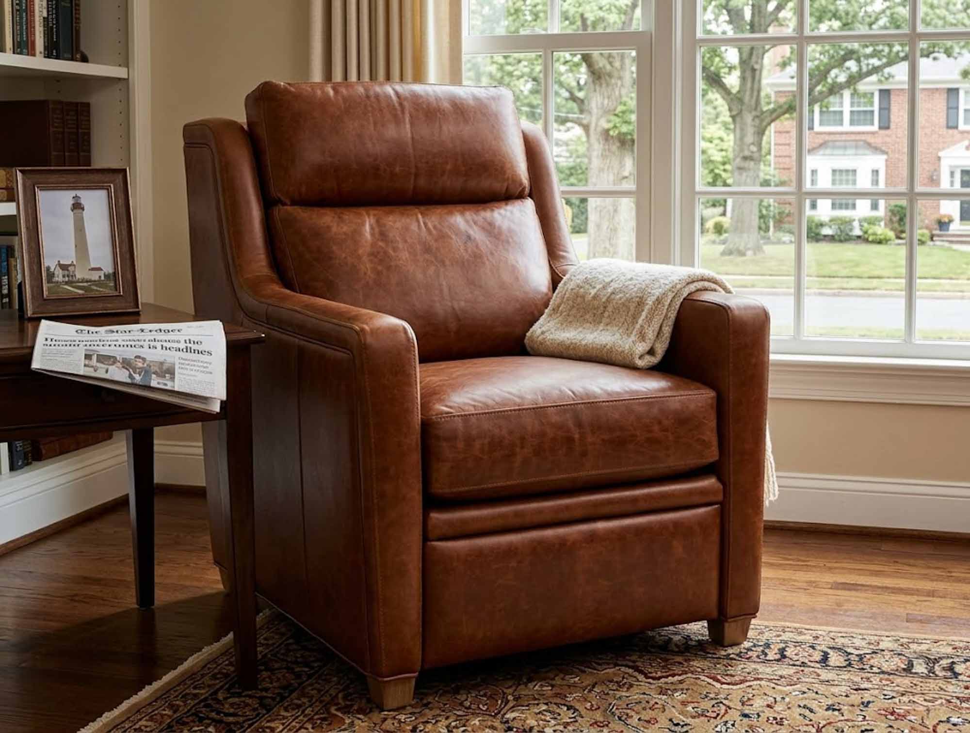 Renner Leather Power Recliner With Articulating Headrest - Image 13