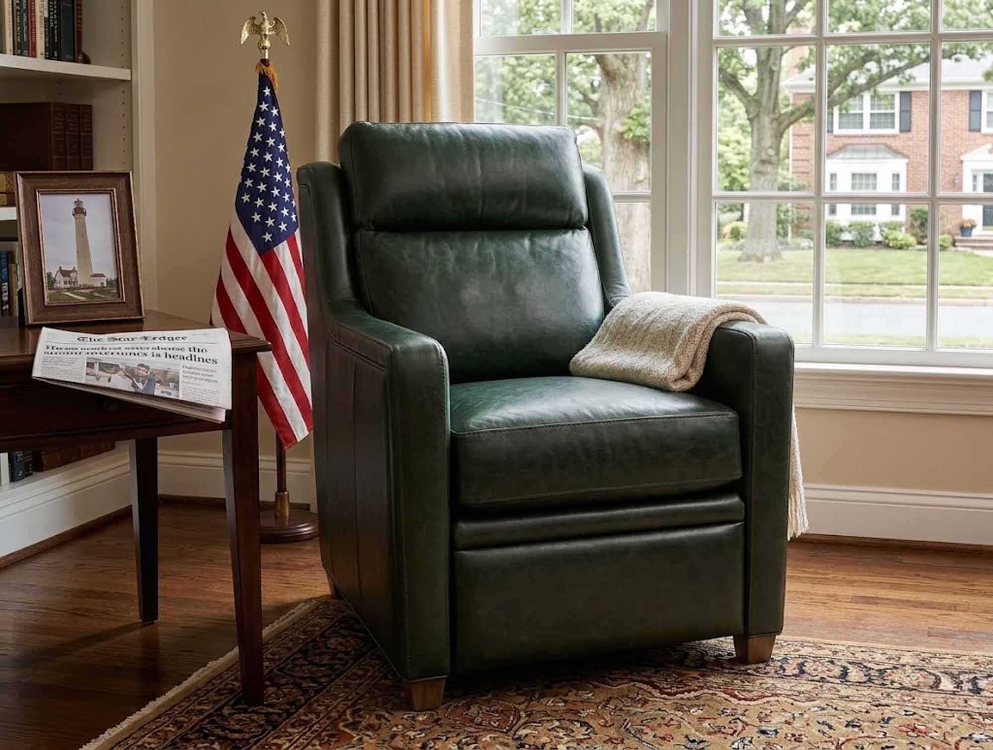 Renner Leather Power Recliner With Articulating Headrest - Image 14
