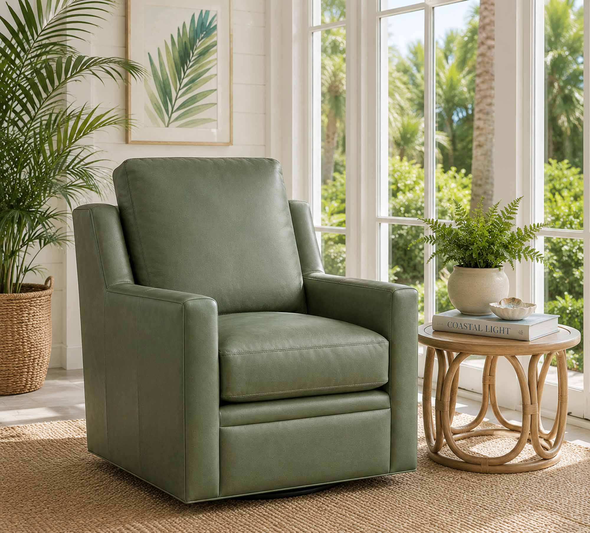 Revelin Leather Swivel Chair - Image 7