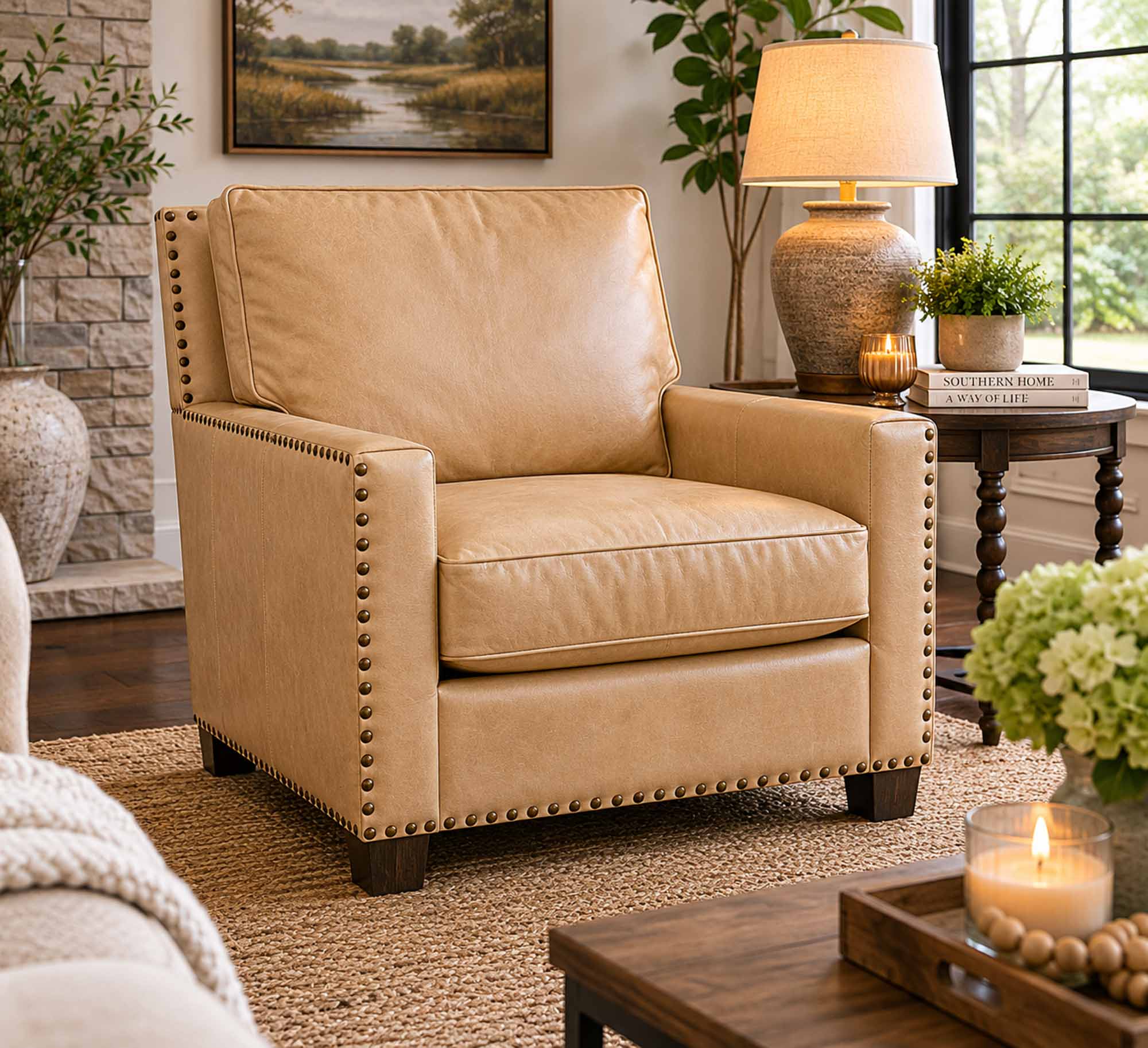 Ora Leather Chair - Image 2