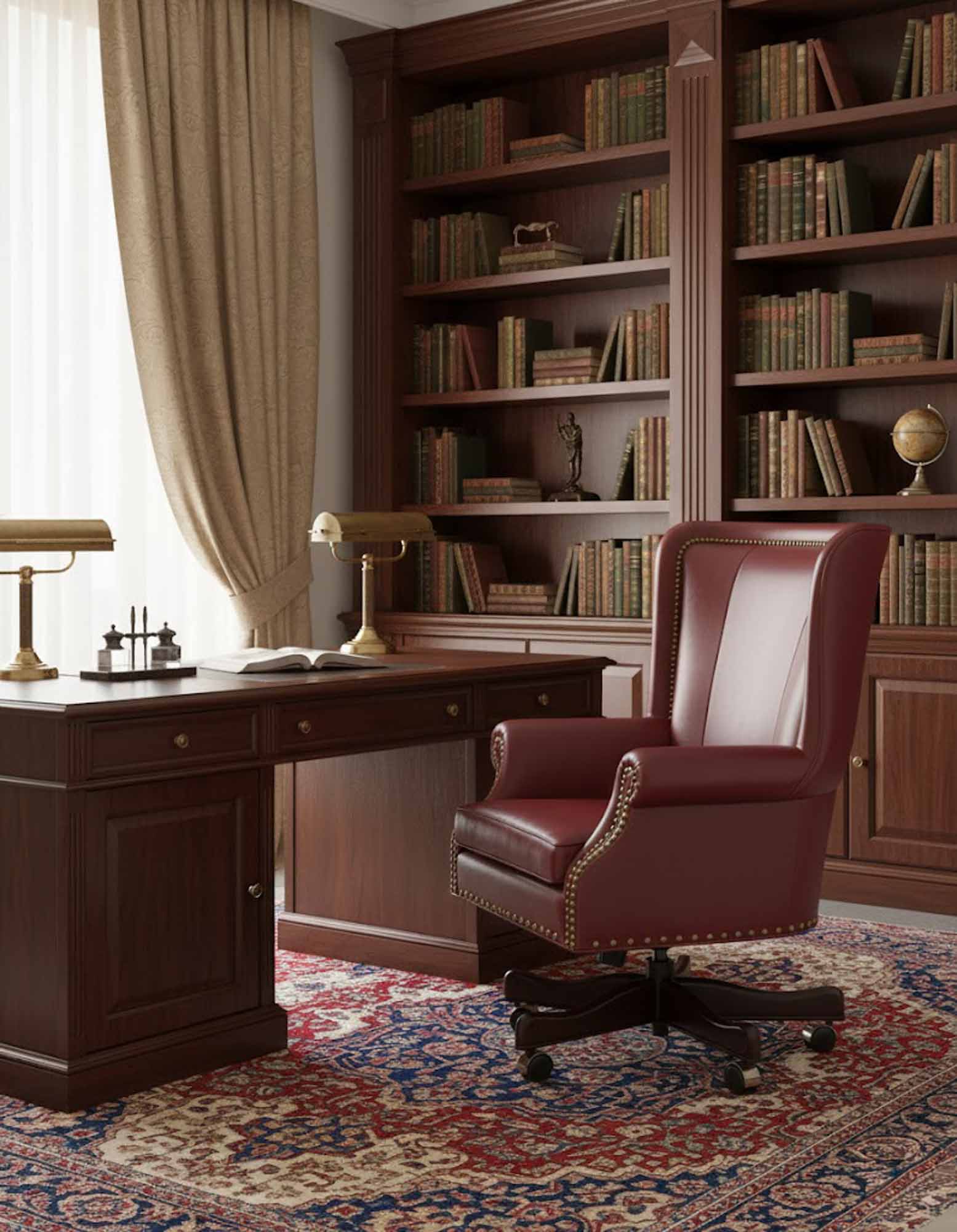 Robertson Leather Swivel Tilt Chair - Image 4