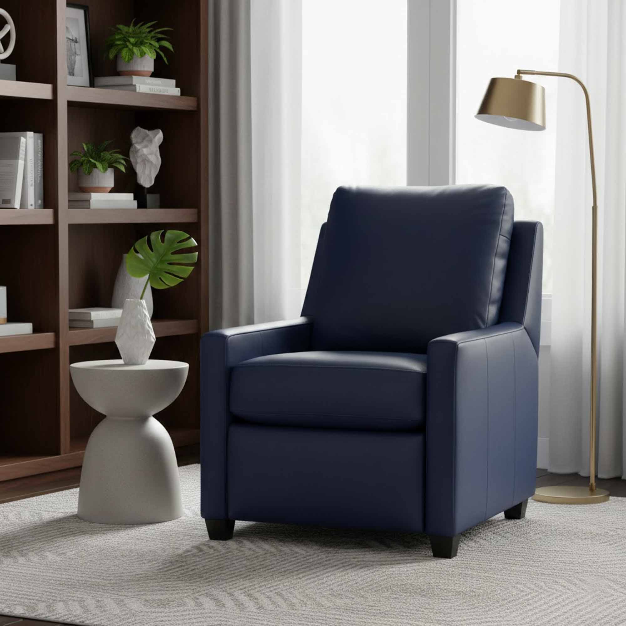 Rolls Leather Power Recliner With Articulating Headrest - Image 3