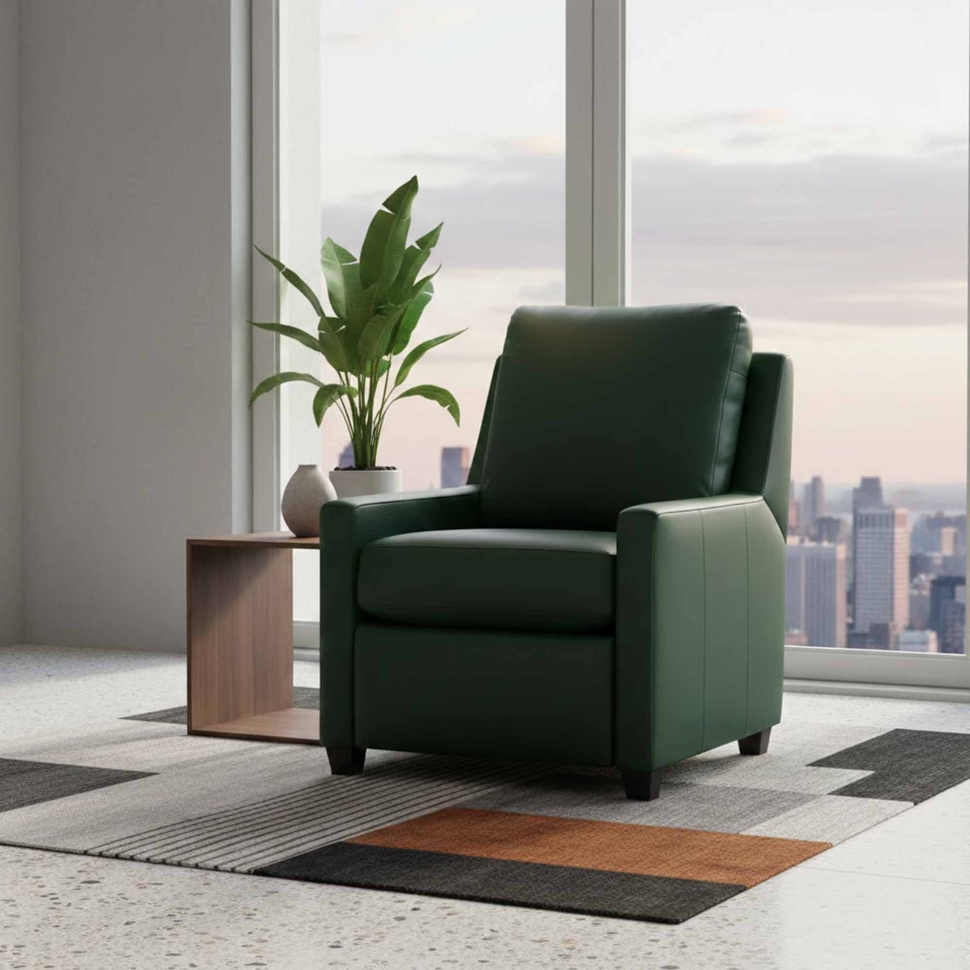Rolls Leather Power Recliner With Articulating Headrest - Image 4