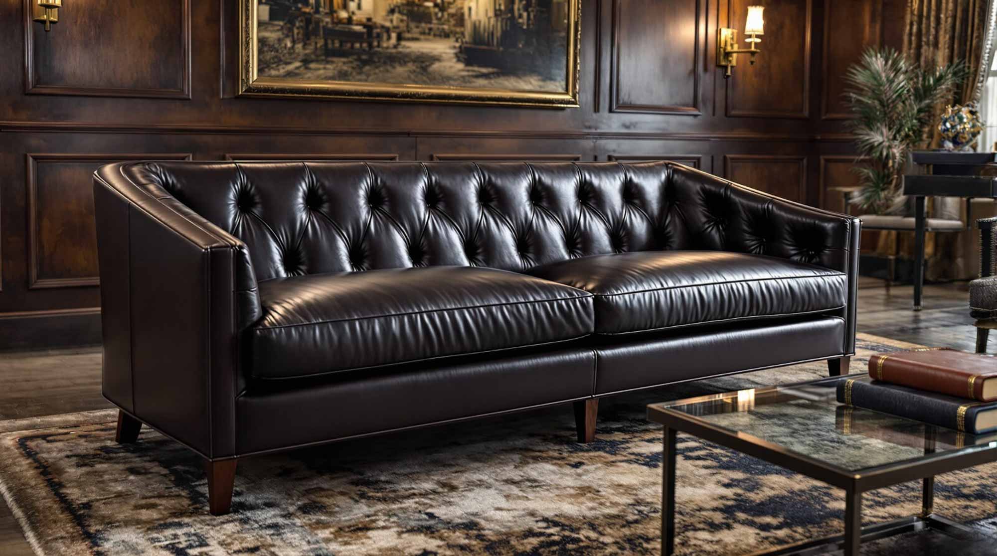Samson Leather Sofa - Image 4