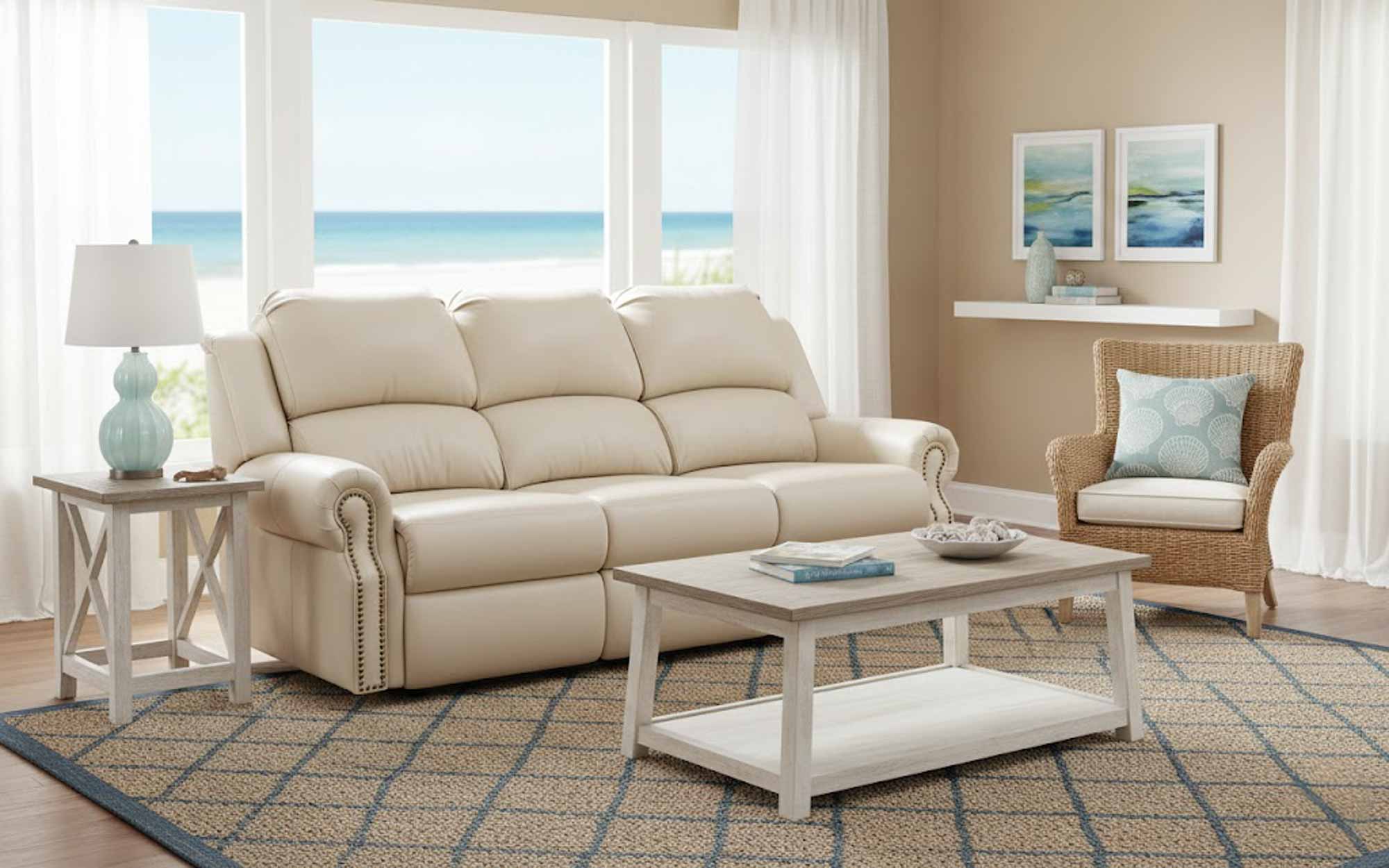 San Clemente Leather Full Size Sofa Sleeper - Image 3