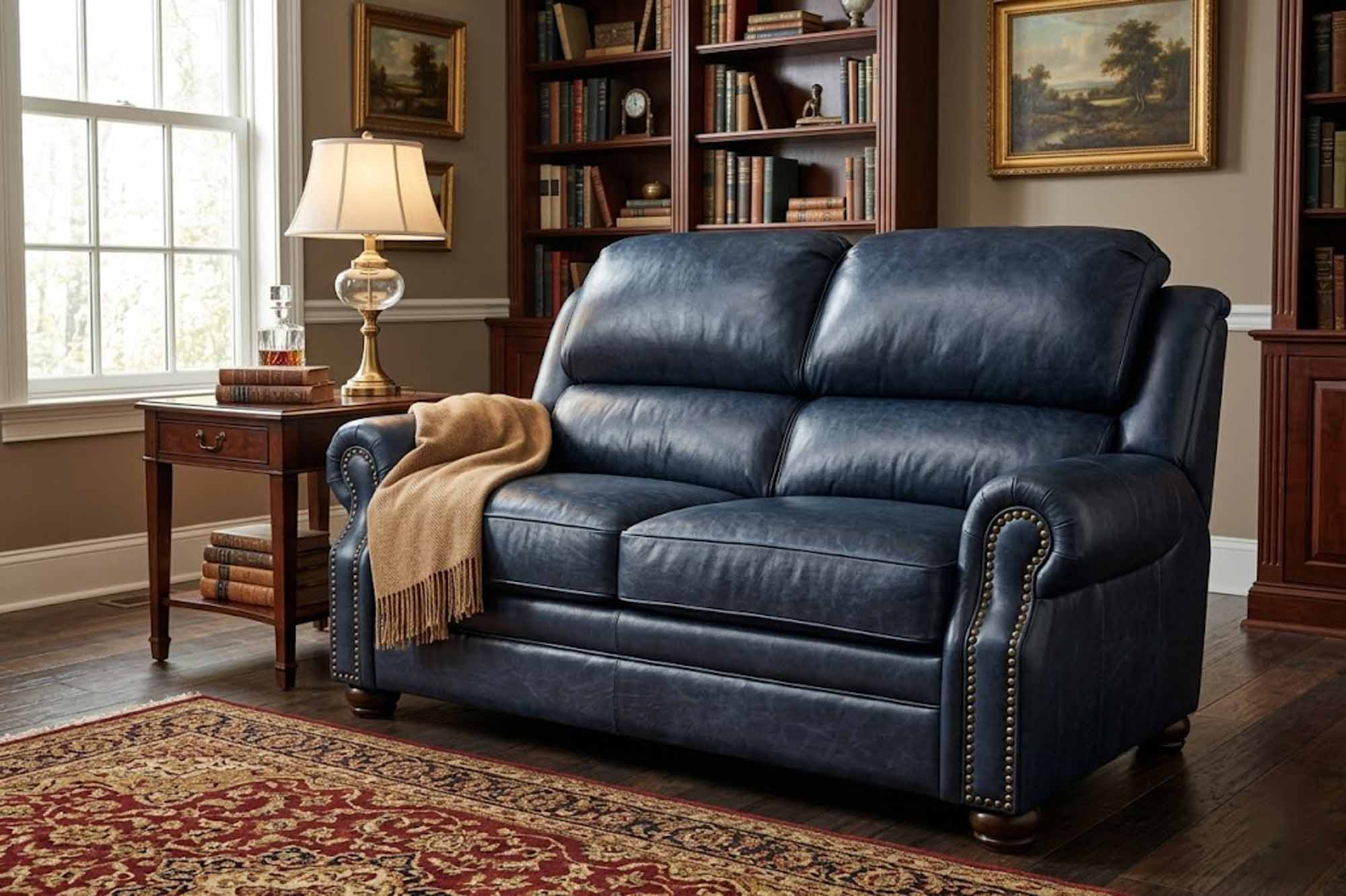 San Juan Leather Loveseat - Image 4