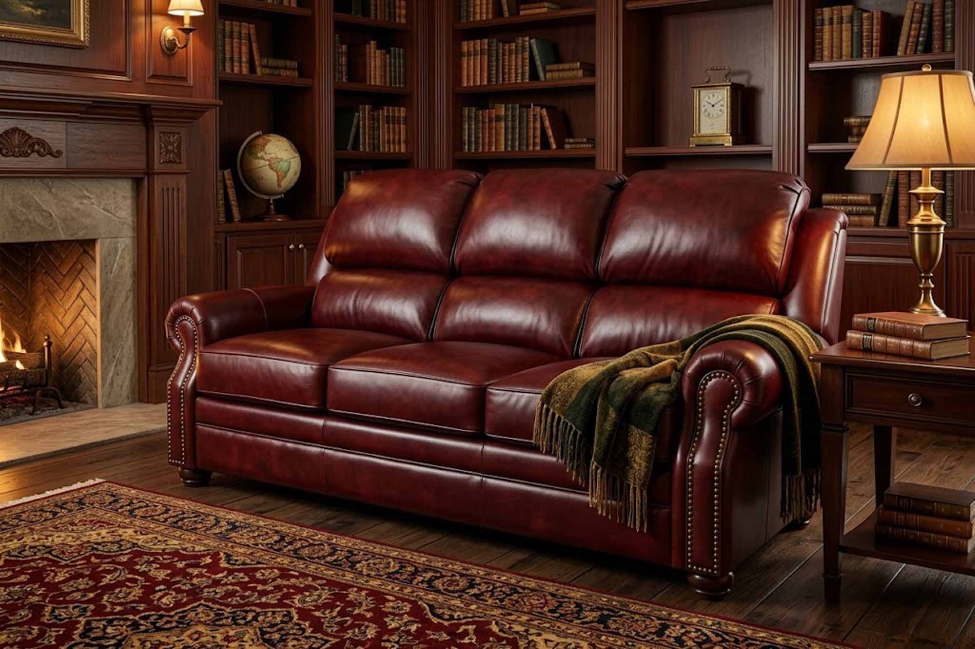 San Juan Leather Reclining Loveseat - Image 6