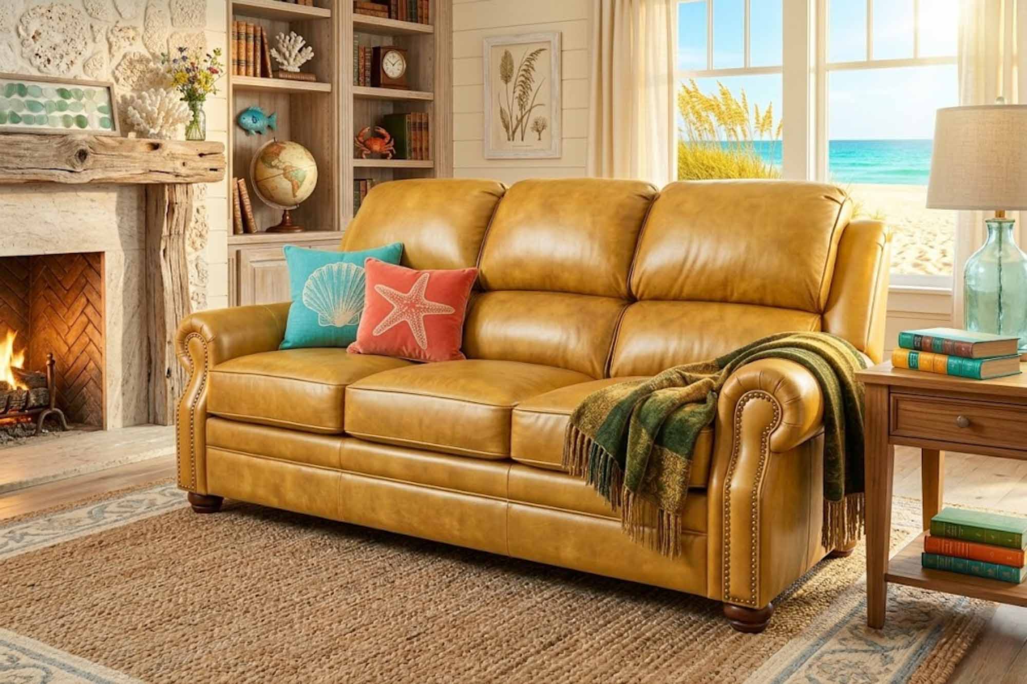 San Juan Leather Reclining Sofa - Image 9