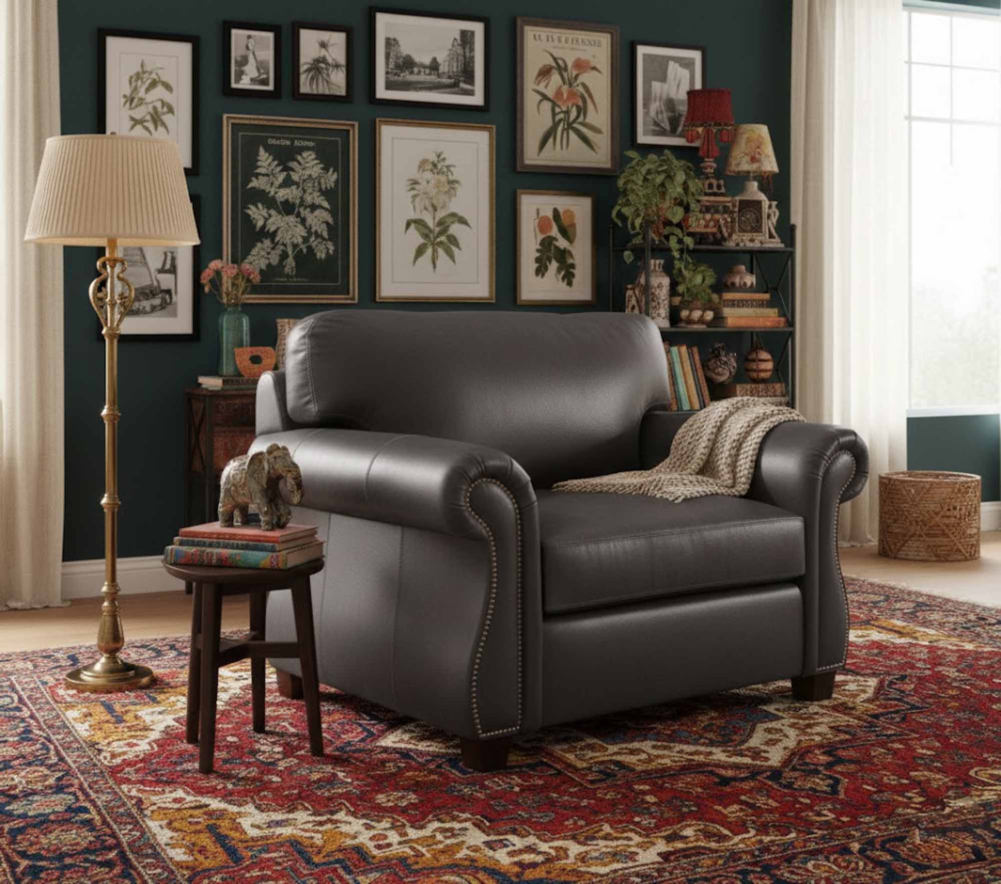 Savoy Leather Chair and a Half - Image 5
