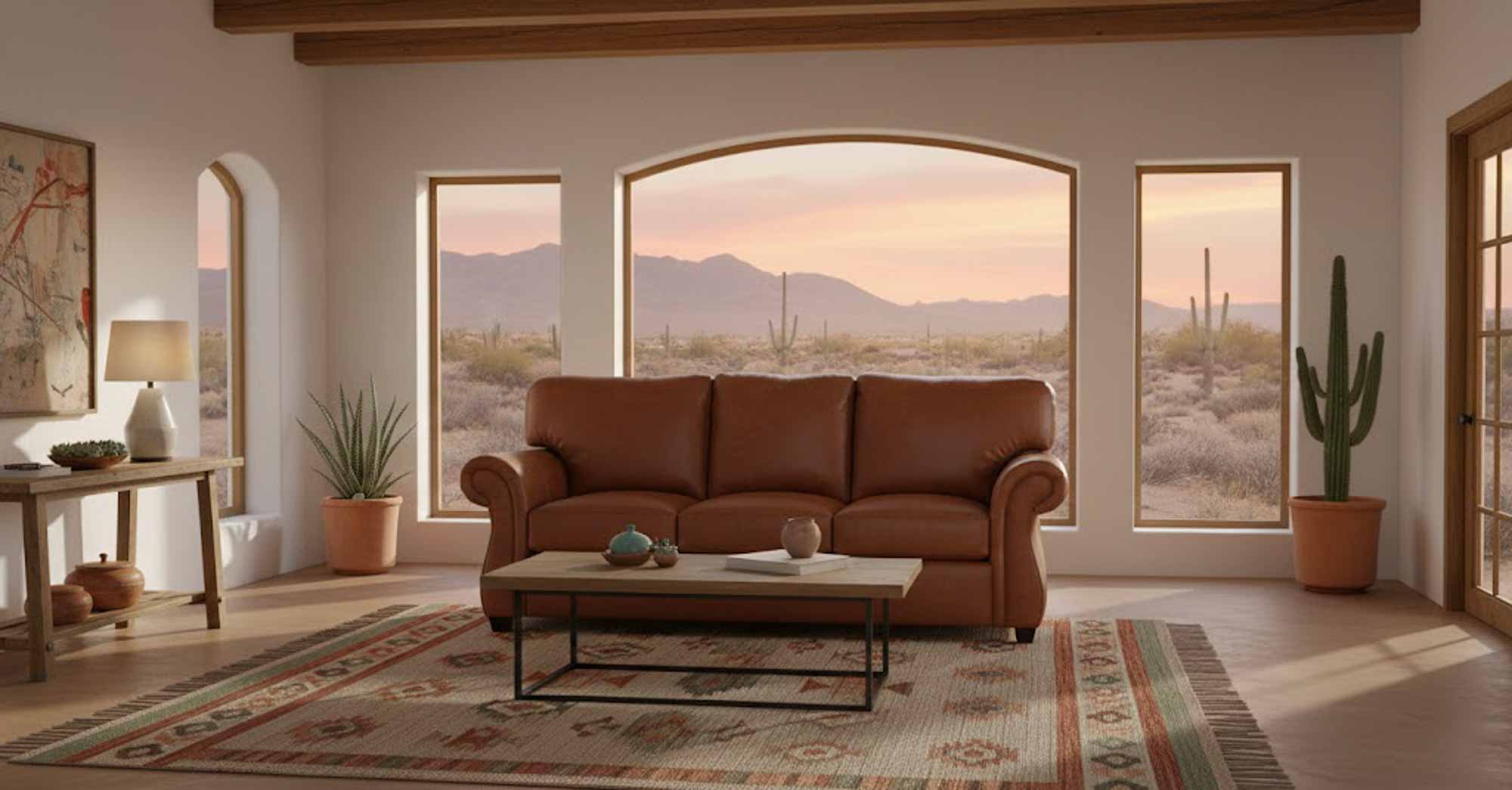 Savoy Leather Queen Size Sofa Sleeper - Image 2