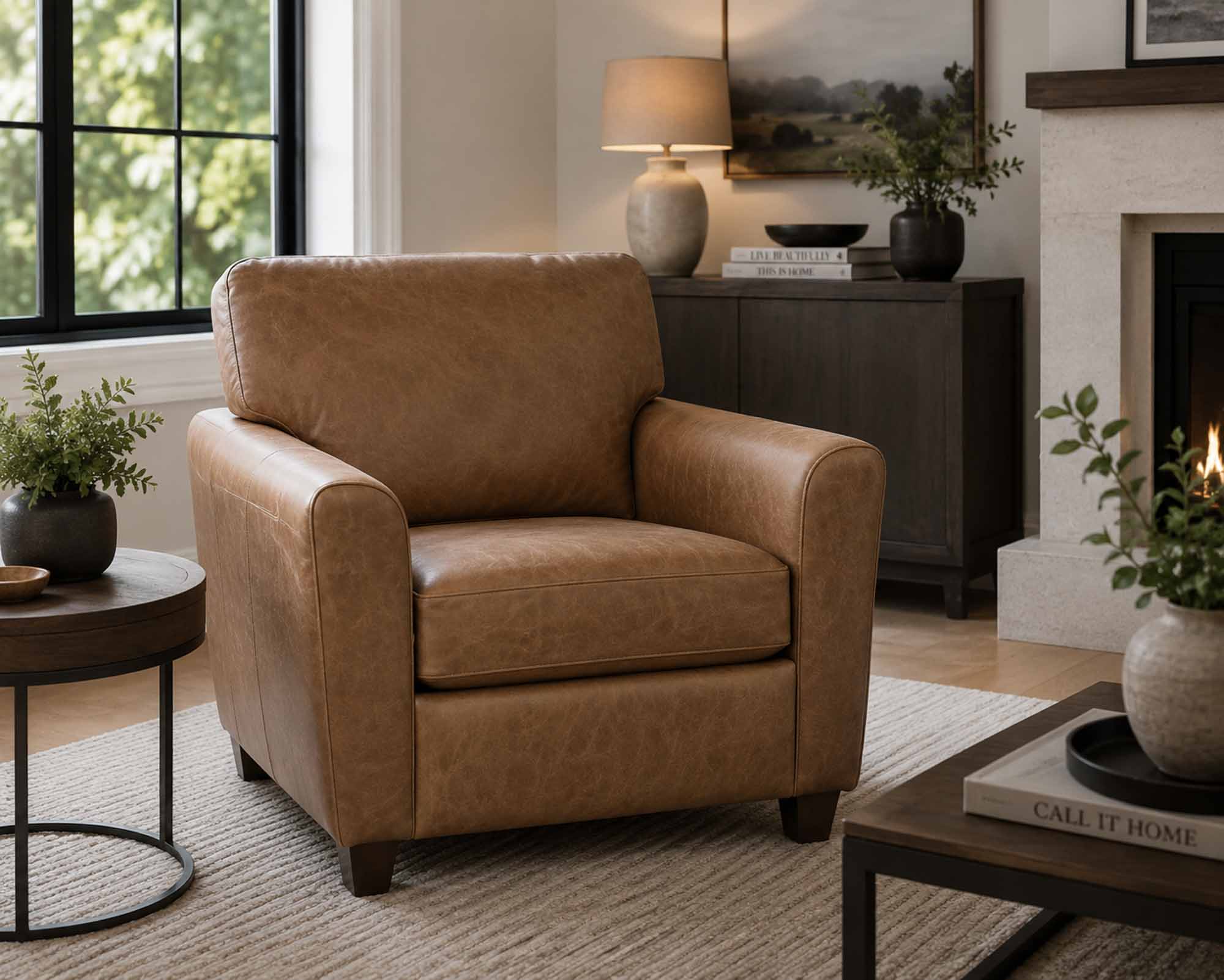 Shane Leather Chair - Image 2