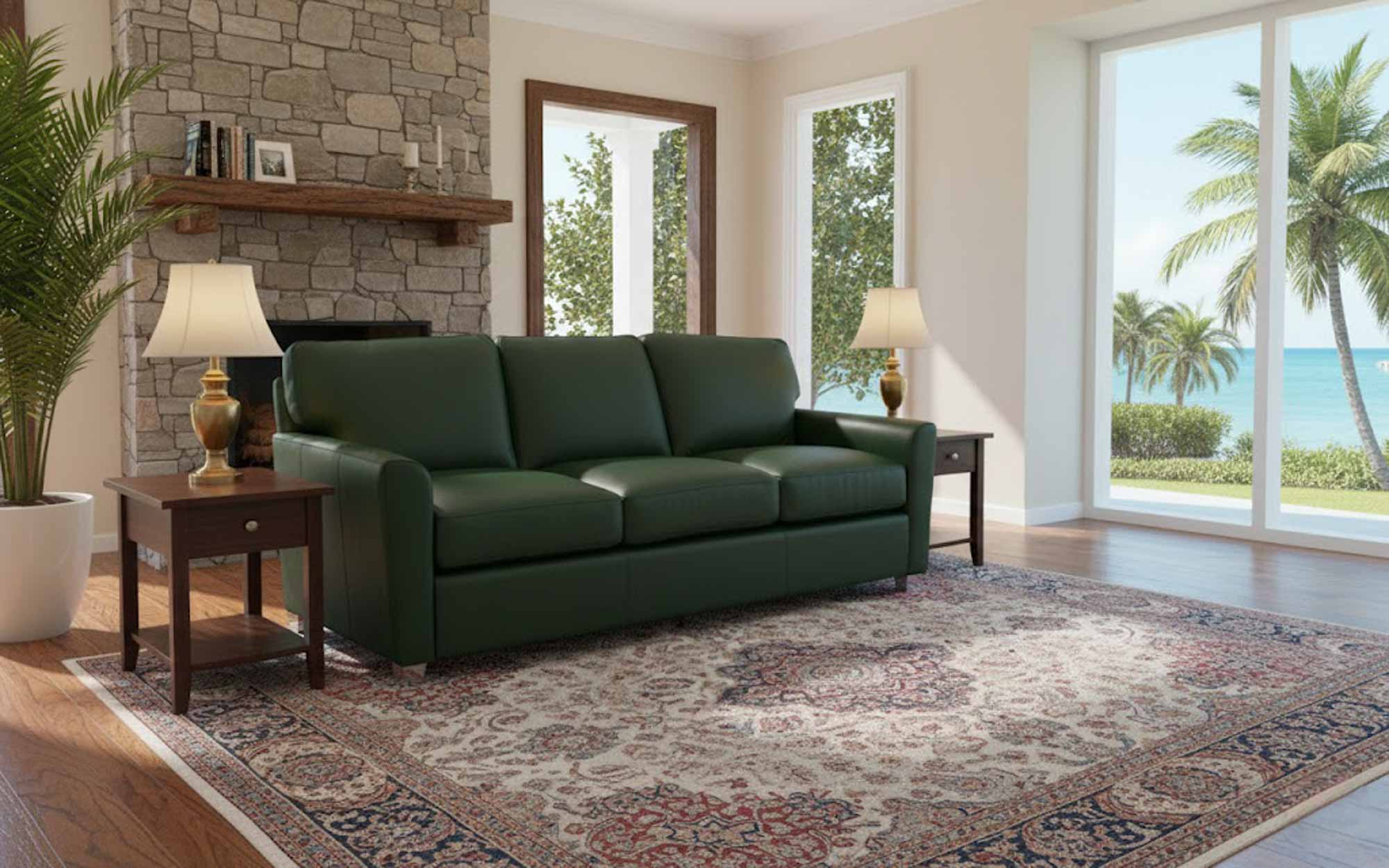 Shane Leather Full Size Sofa Sleeper - Image 5