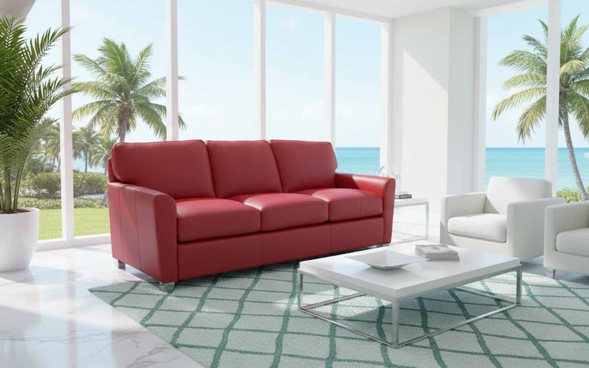 Shane Leather Loveseat - Image 3