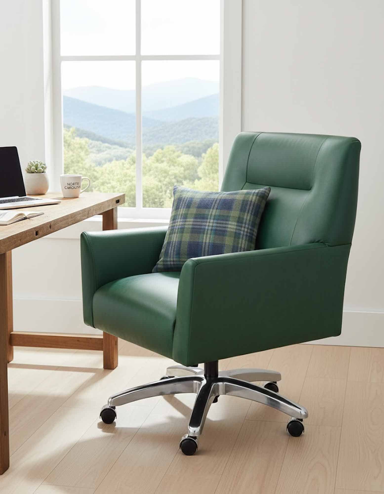 Tilson Leather Swivel Tilt Chair - Image 4
