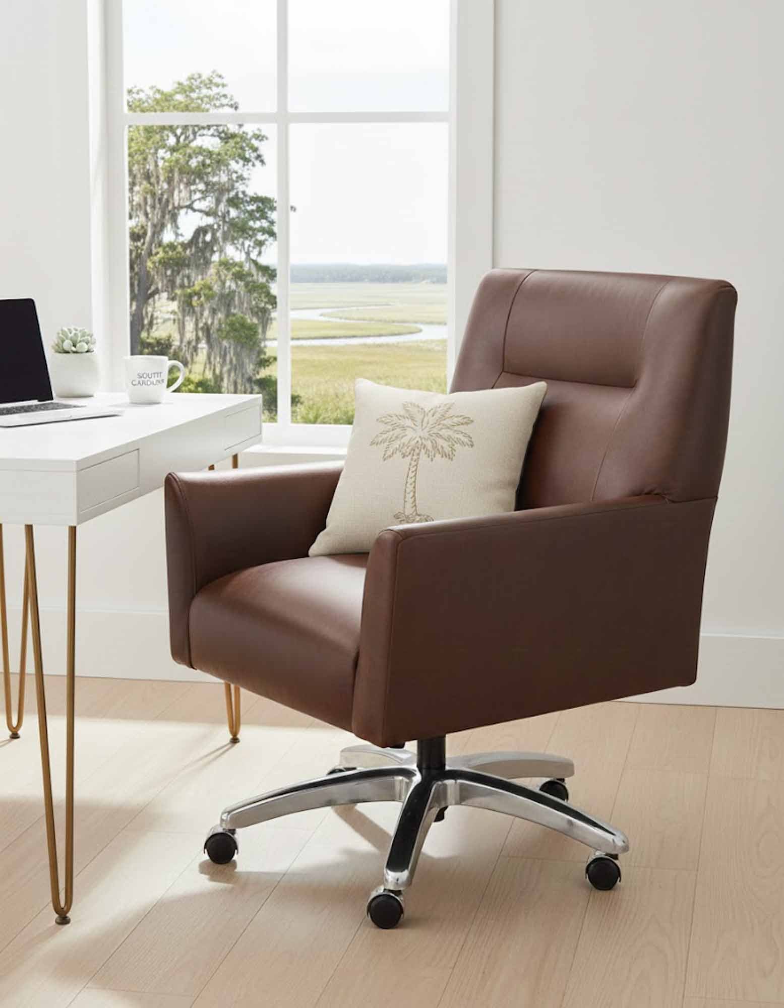 Tilson Leather Swivel Tilt Chair - Image 5