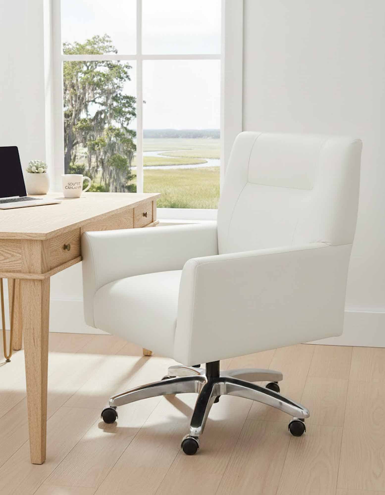 Tilson Leather Swivel Tilt Chair - Image 6