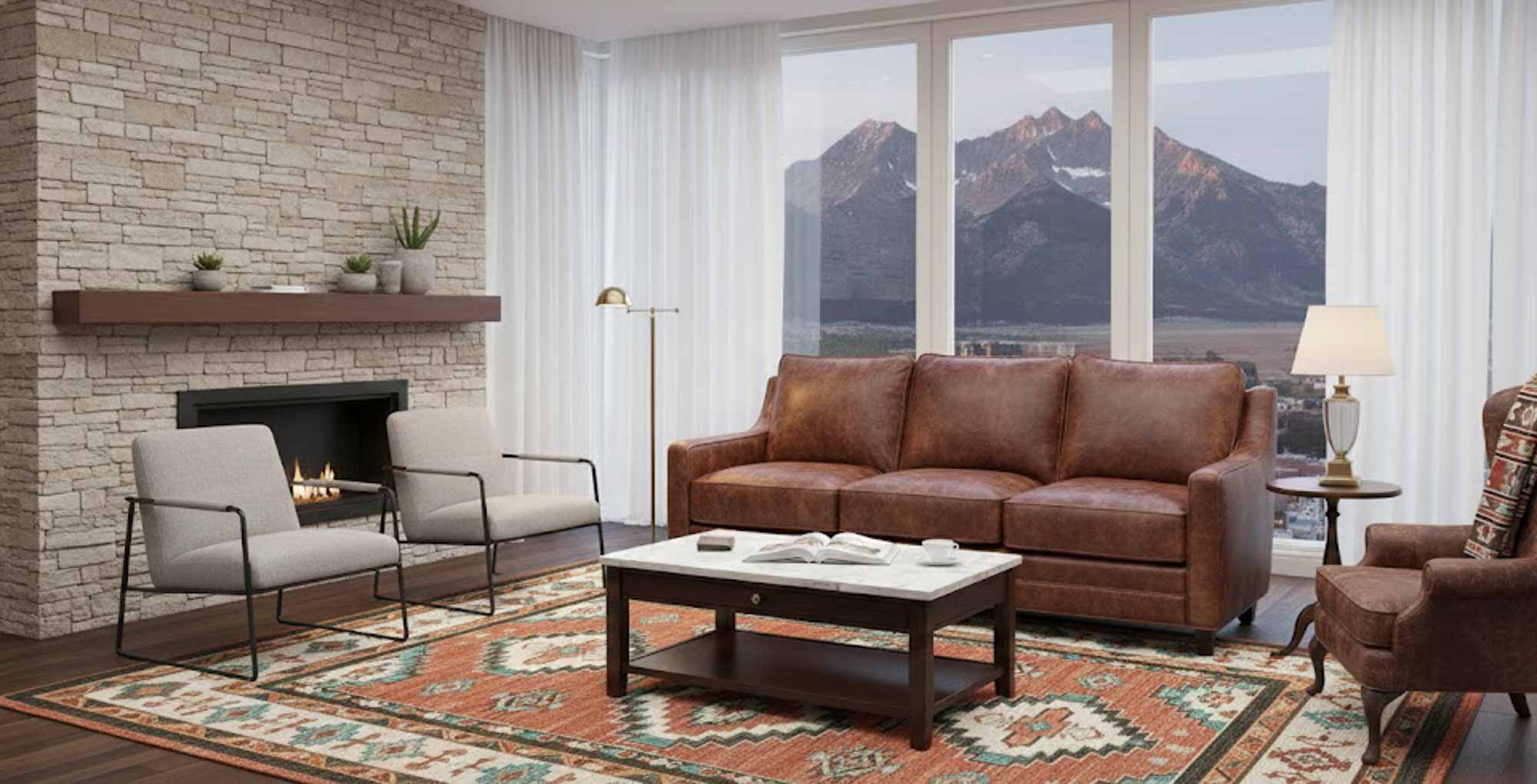 Times Square Leather Loveseat - Image 2