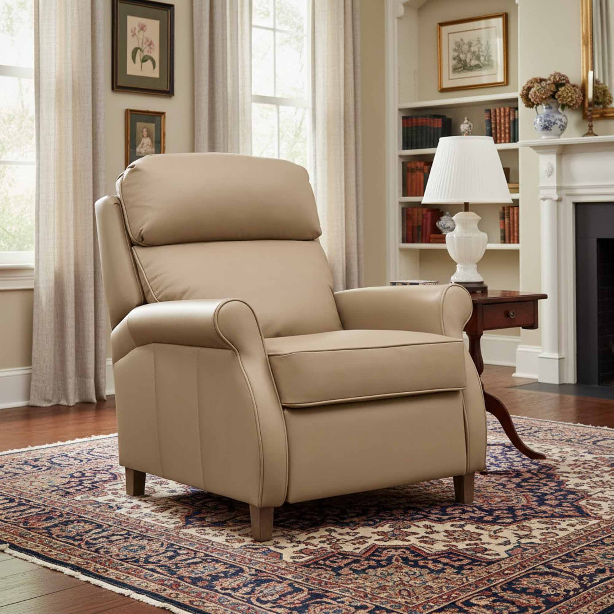 Tucker Leather Recliner With Pop-Up Headrest - Image 5