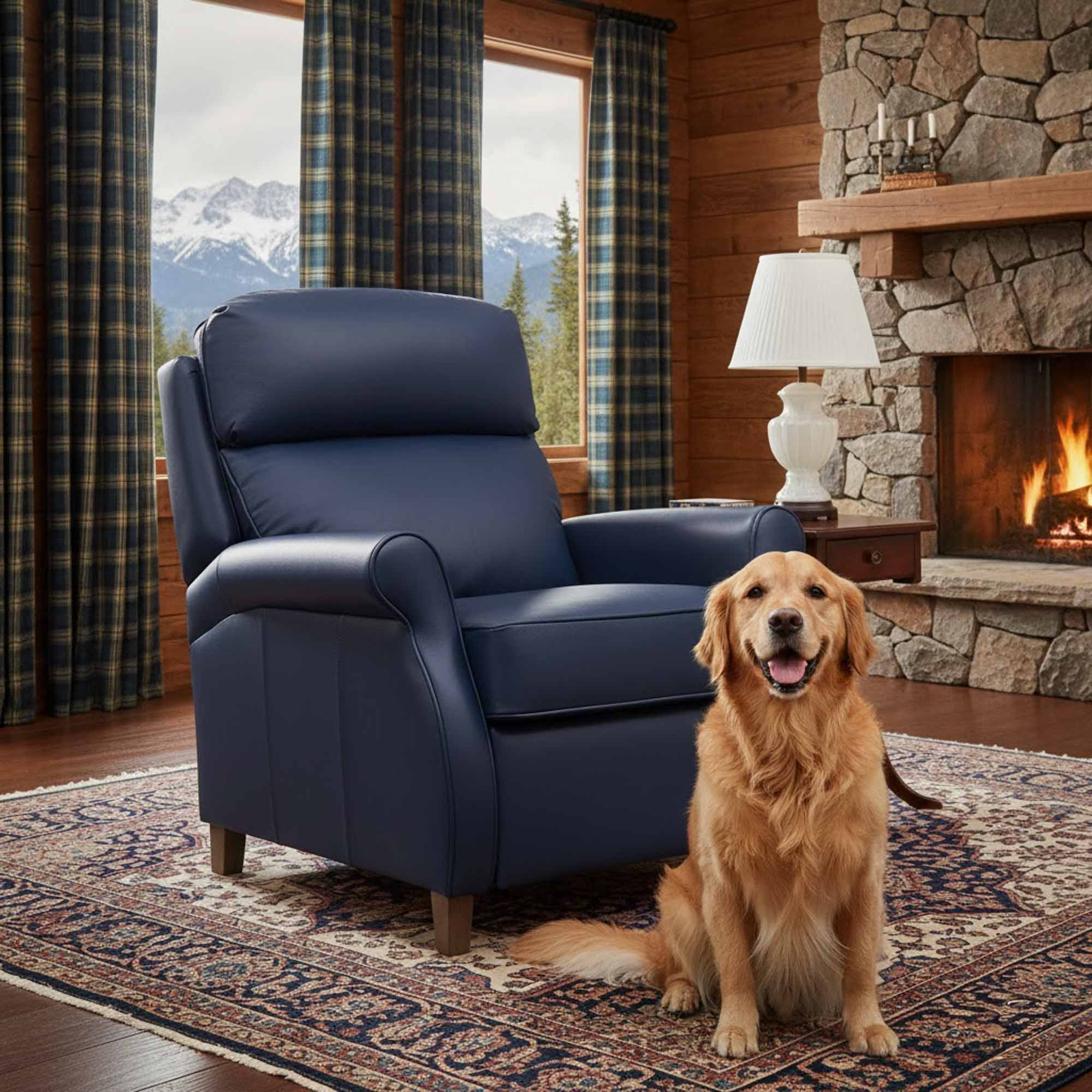 Tucker Leather Recliner With Pop-Up Headrest - Image 7