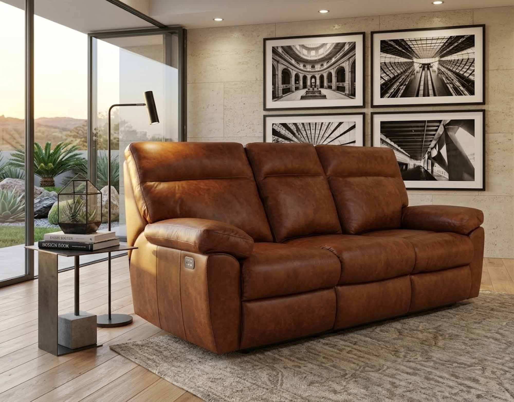 Vancouver Leather Power Reclining Sofa With Articulating Headrest - Image 3