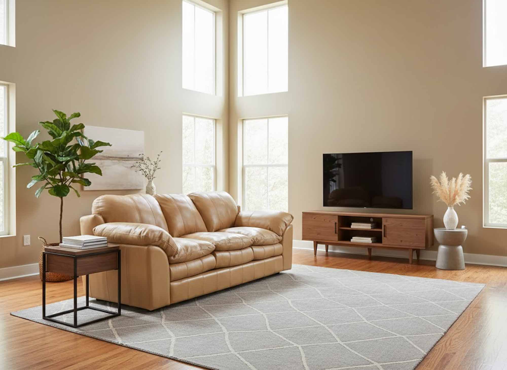 Ventura Leather Sofa - Image 3